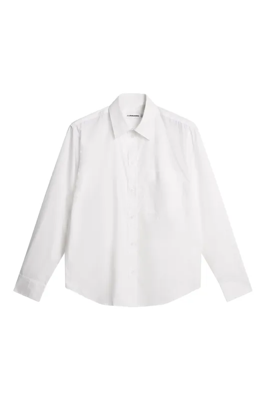 Zachary Cotton Solid Shirt / White made by J. Lindeberg