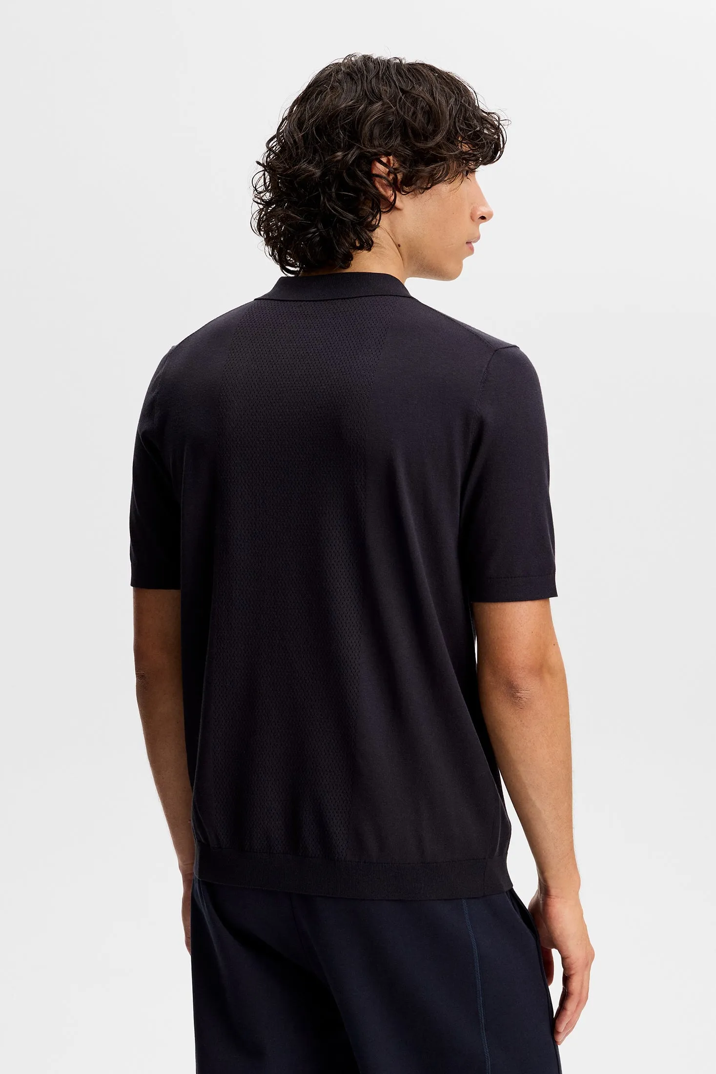 Reymond Seasonal Knit Polo / JL Navy sold by J. Lindeberg product image thumbnail 3