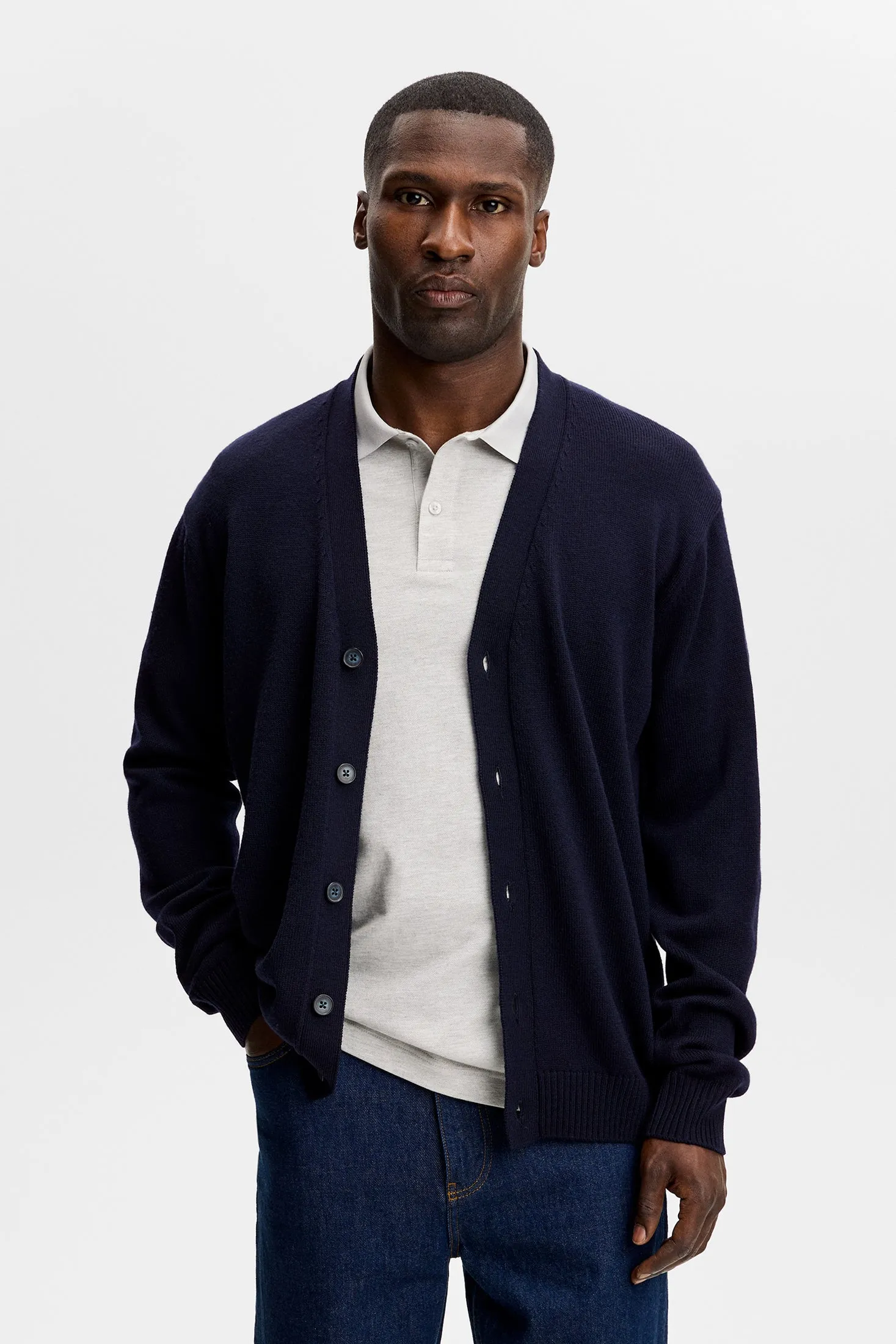 Jared Merino Cardigan / JL Navy sold by J. Lindeberg product image thumbnail 3