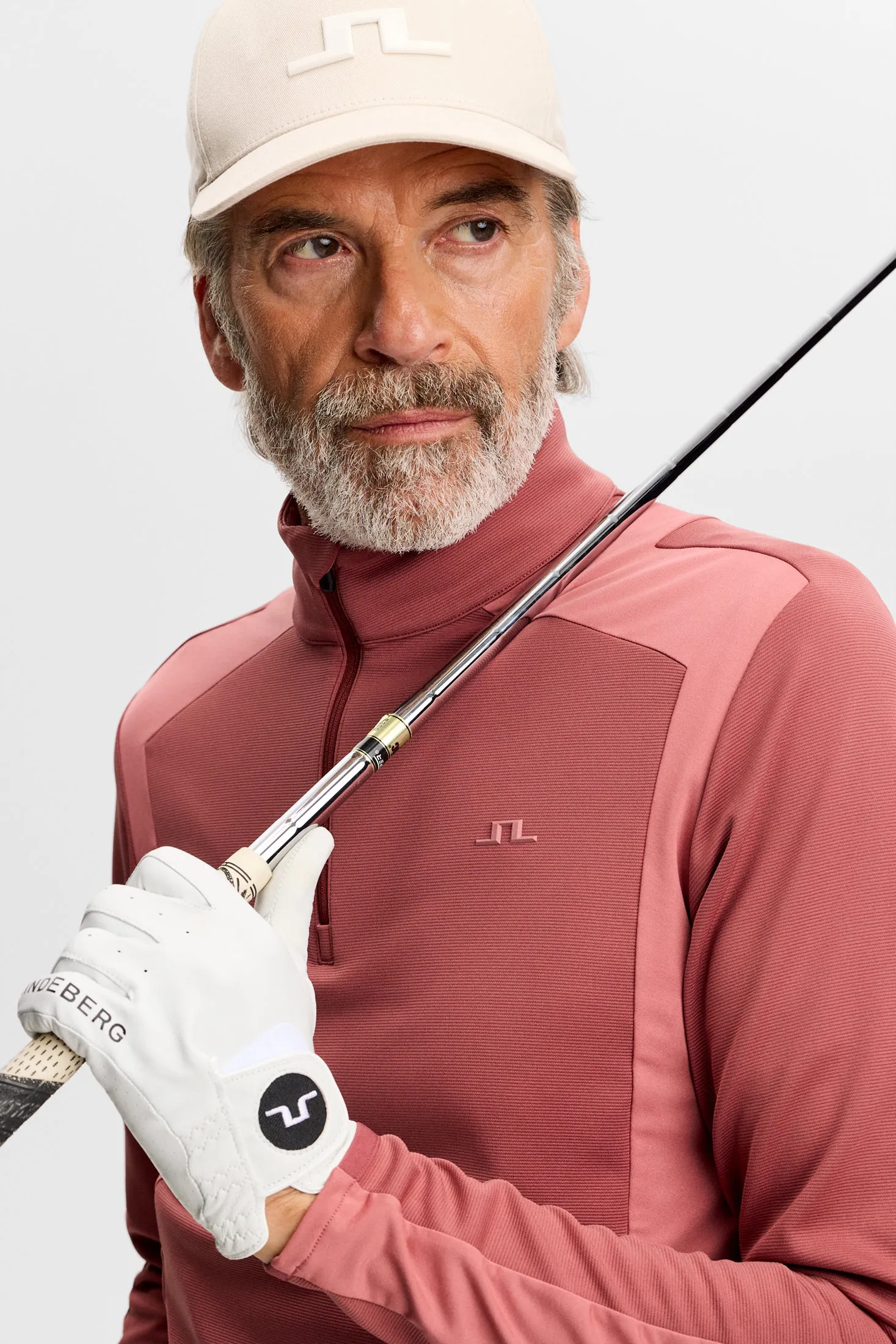 Lukas Quarter Zip Mid Layer / Apple Butter sold by J. Lindeberg product image thumbnail 5