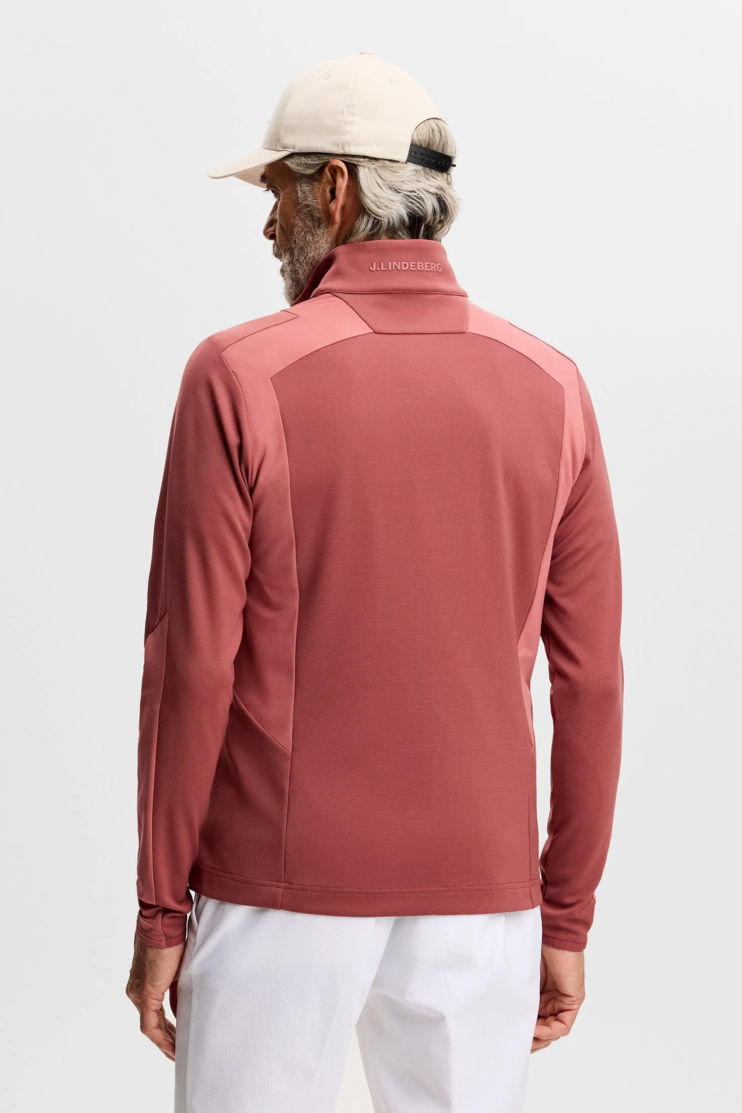 Lukas Quarter Zip Mid Layer / Apple Butter sold by J. Lindeberg product image thumbnail 3