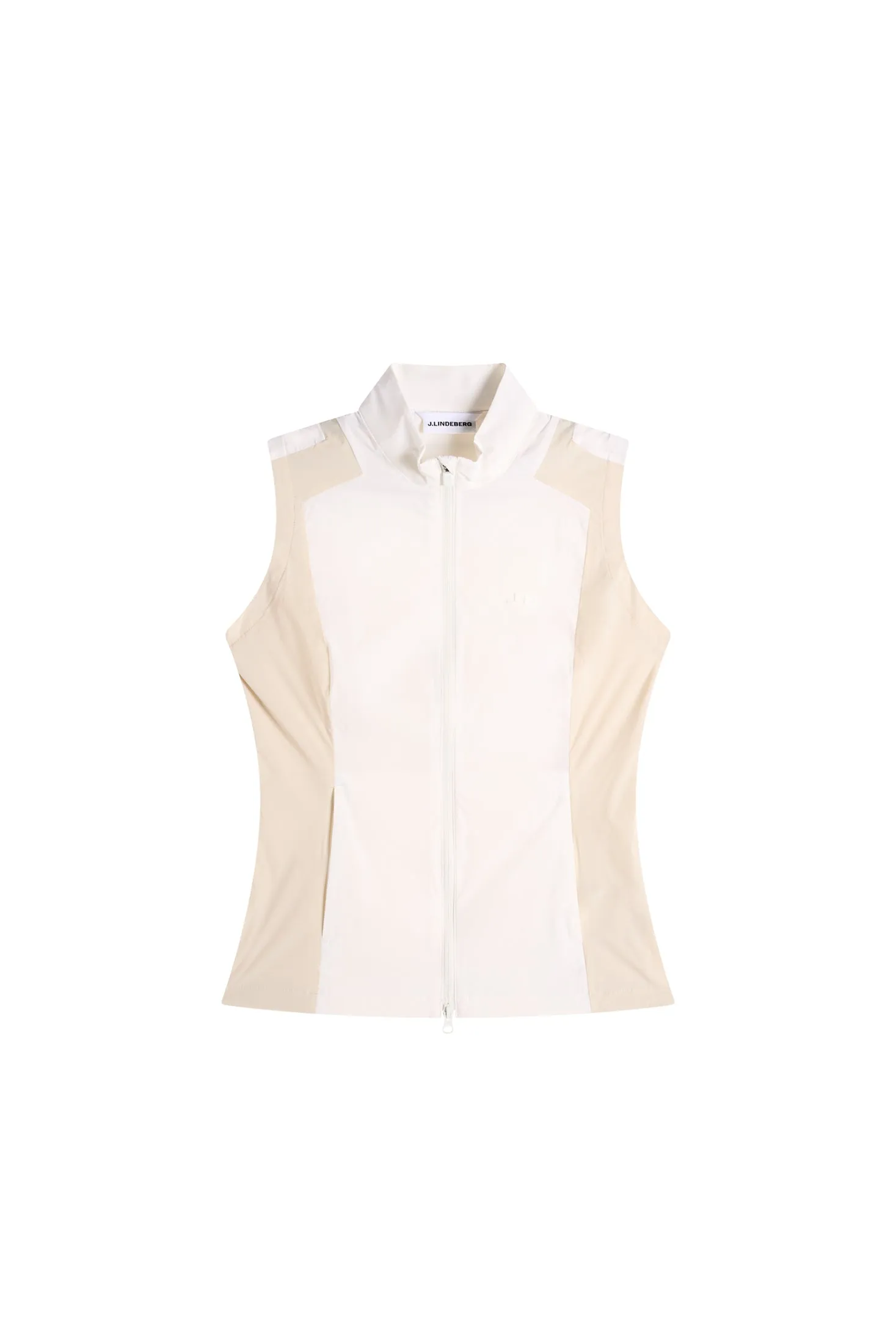 Brooks Zip Packable Vest / White sold by J. Lindeberg