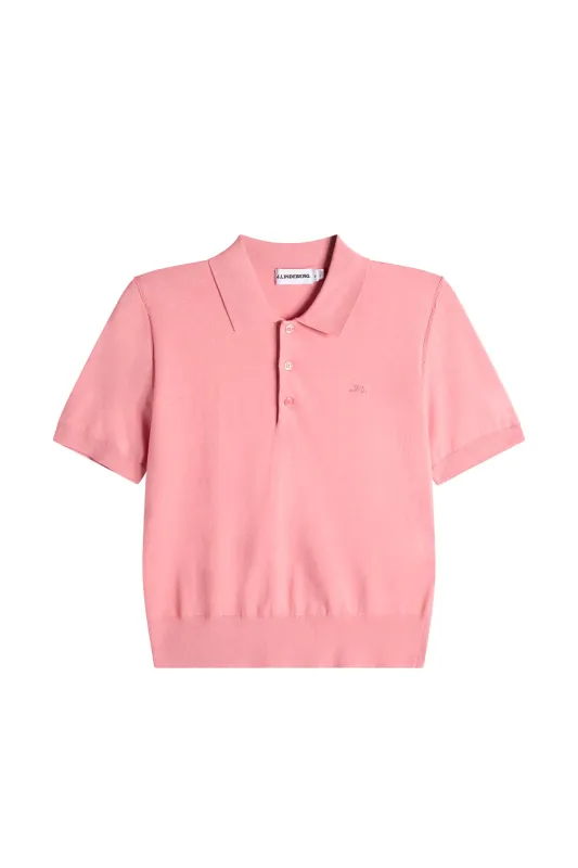 Blake SS Knit Polo / Flamingo Plume sold by J. Lindeberg