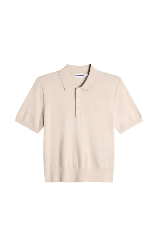 Blake SS Knit Polo / Moonbeam sold by J. Lindeberg