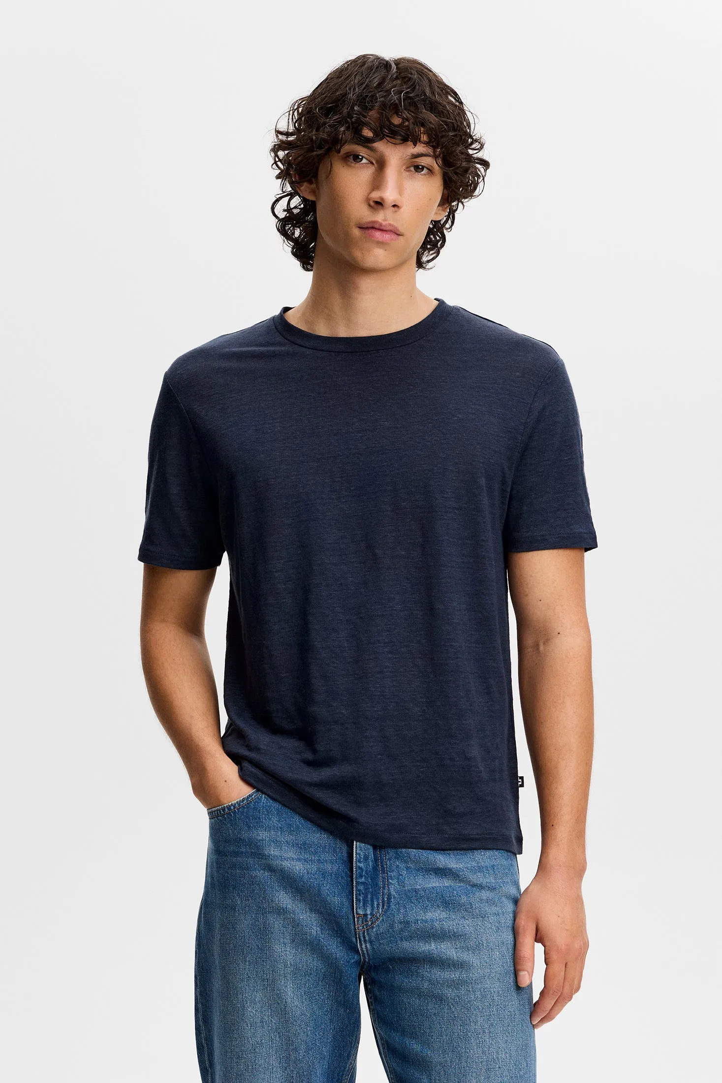 Coma Linen Tee / JL Navy sold by J. Lindeberg product image thumbnail 2