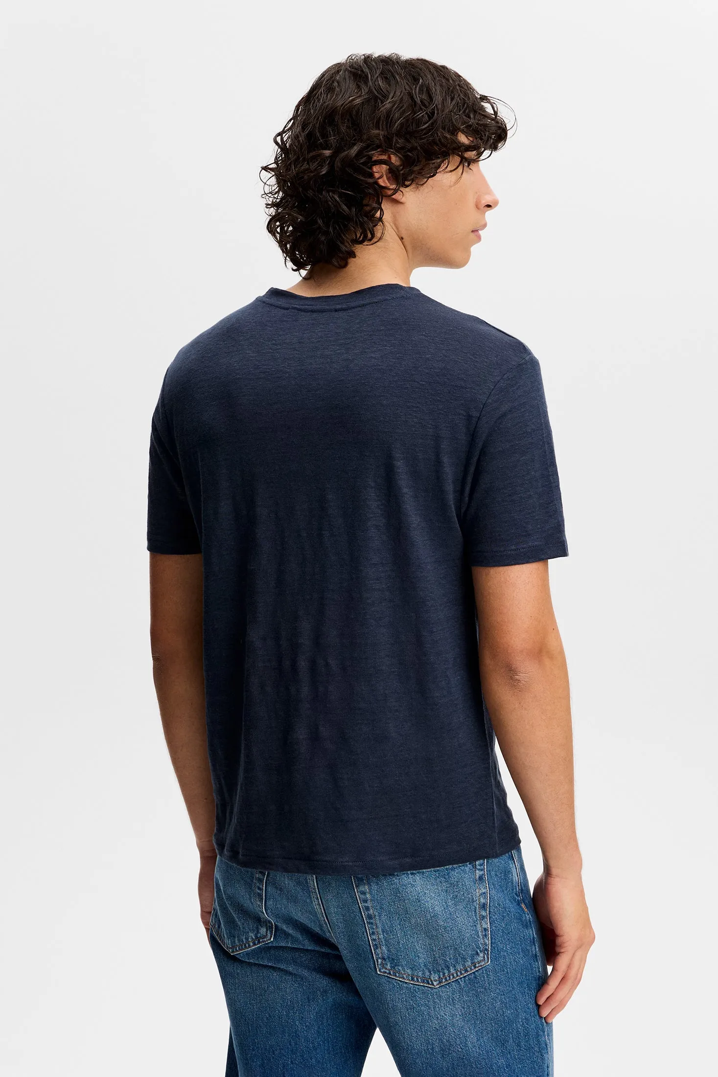 Coma Linen Tee / JL Navy sold by J. Lindeberg product image thumbnail 3