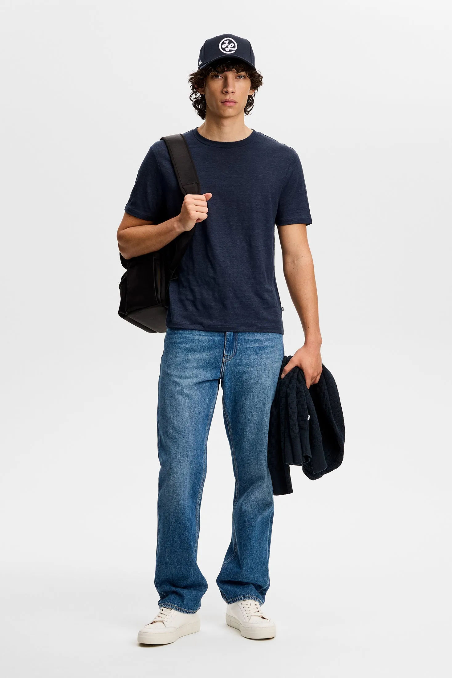 Coma Linen Tee / JL Navy sold by J. Lindeberg product image thumbnail 4