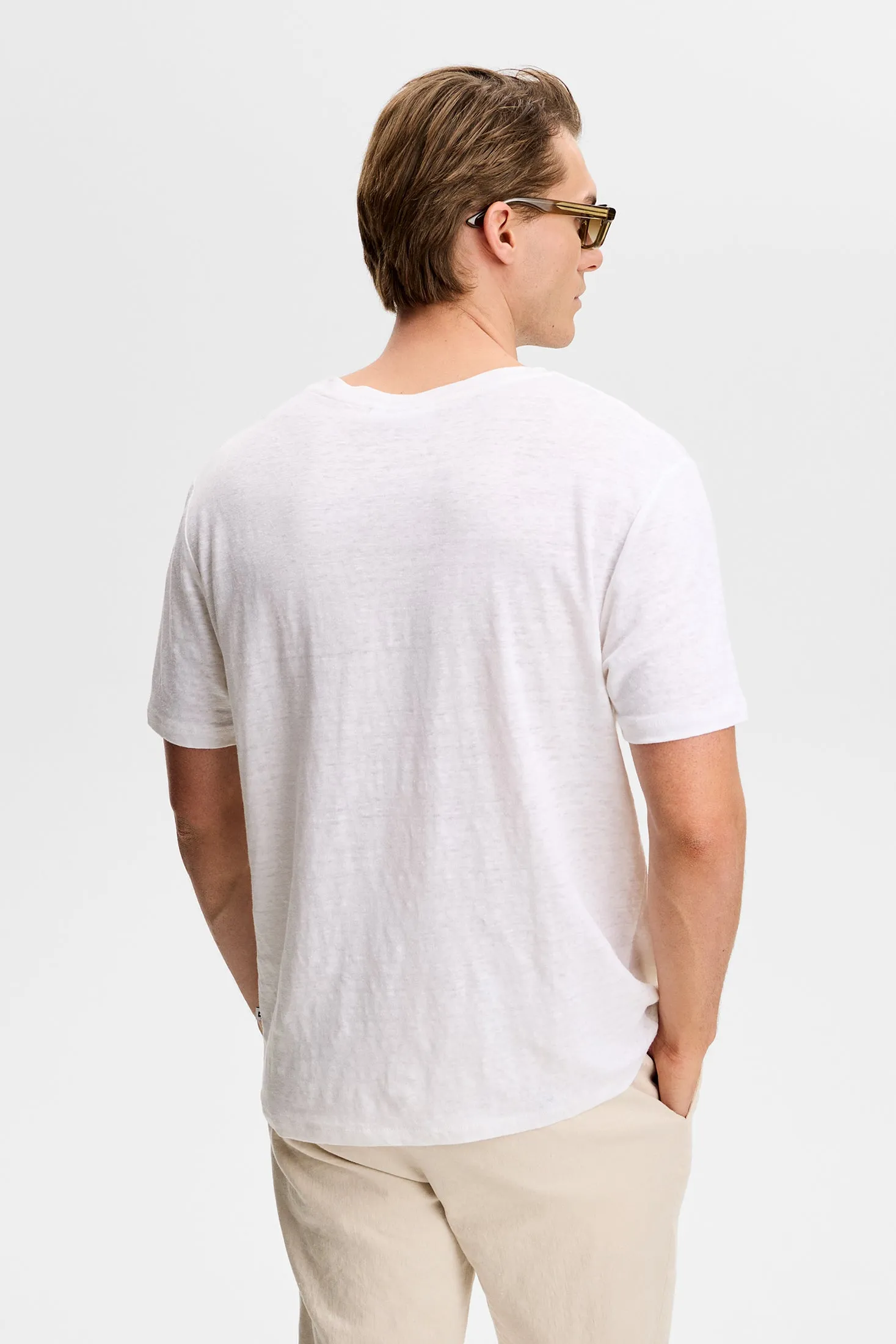 Coma Linen Tee / White sold by J. Lindeberg product image thumbnail 3