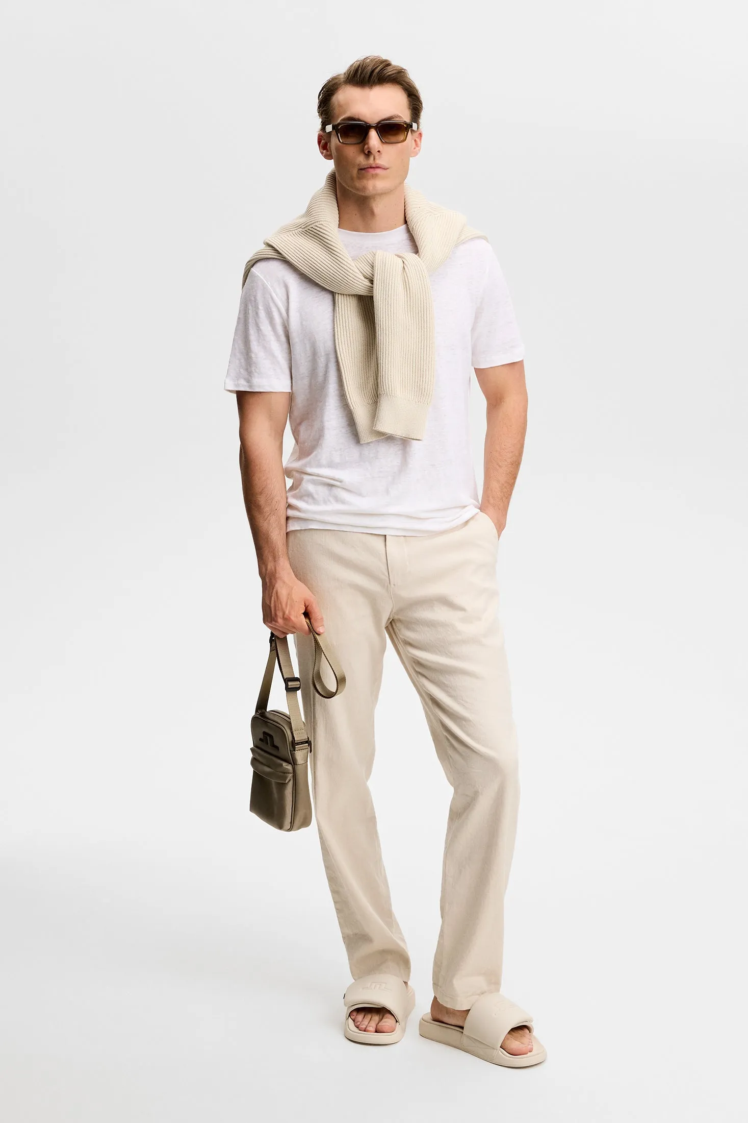 Coma Linen Tee / White sold by J. Lindeberg product image thumbnail 4