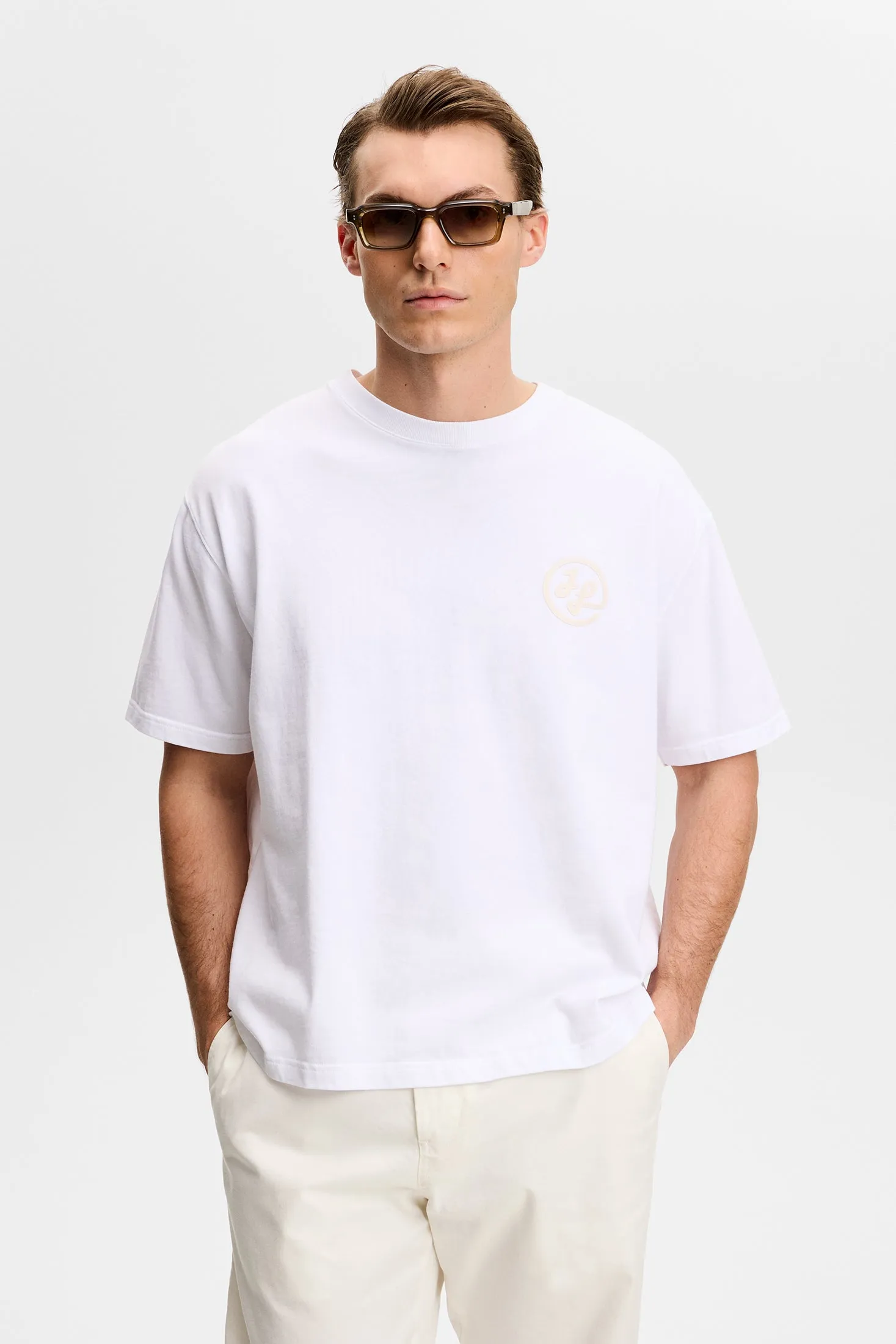 Tjorn Printed T-Shirt / White sold by J. Lindeberg