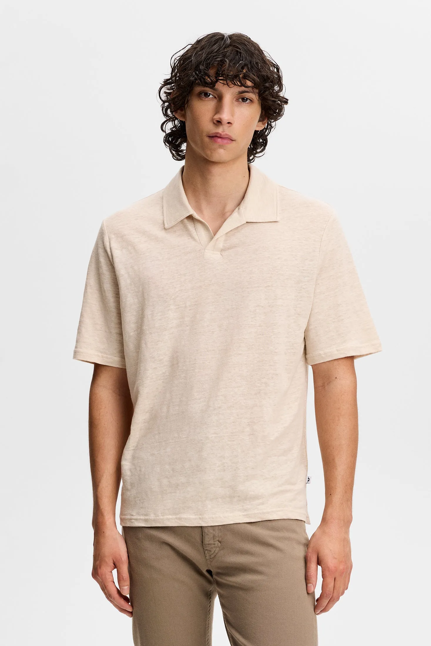 Roy Linen Polo / Moonbeam sold by J. Lindeberg product image thumbnail 2