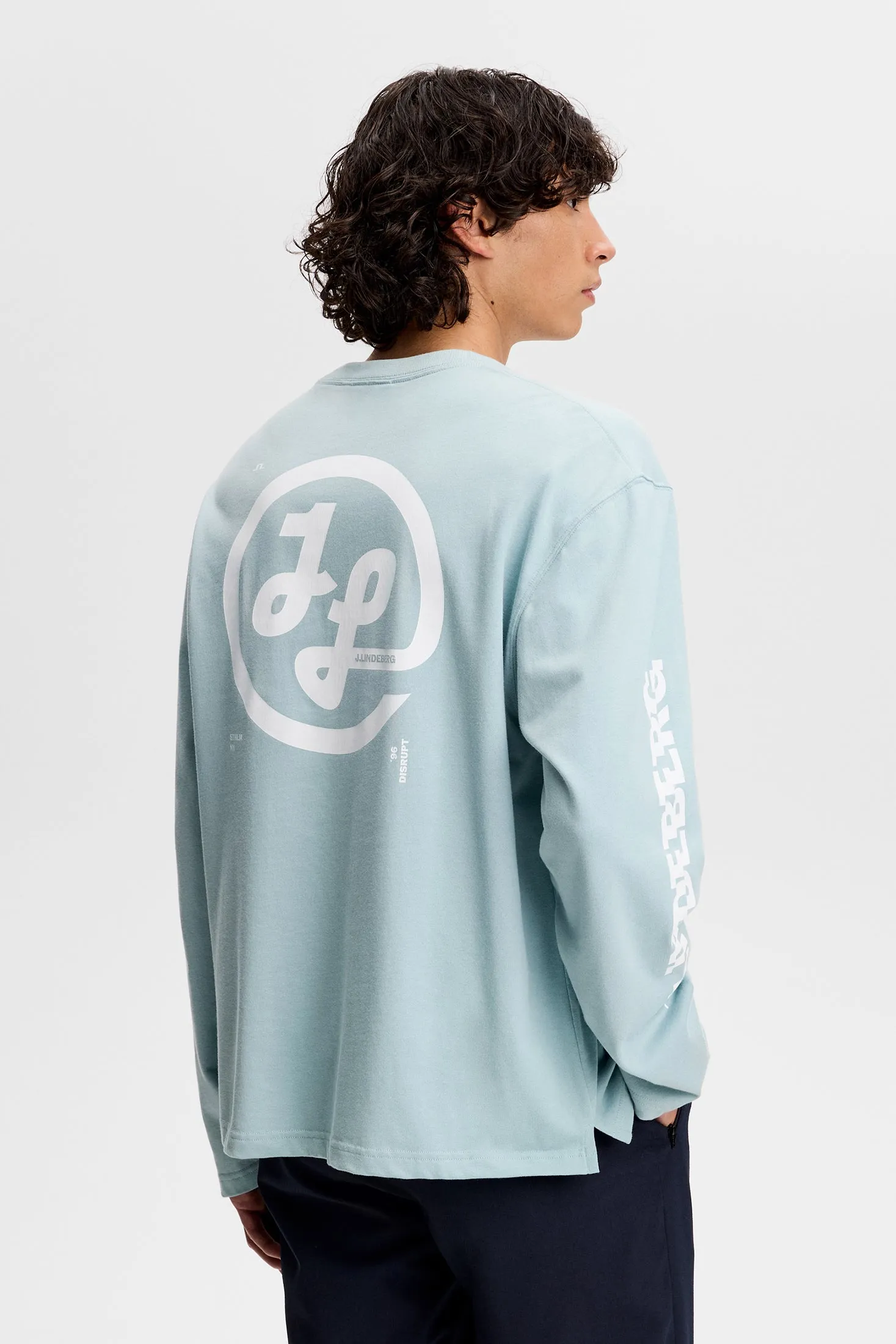 Walsh LS Print T-shirt / Forget-Me-Not sold by J. Lindeberg product image thumbnail 4