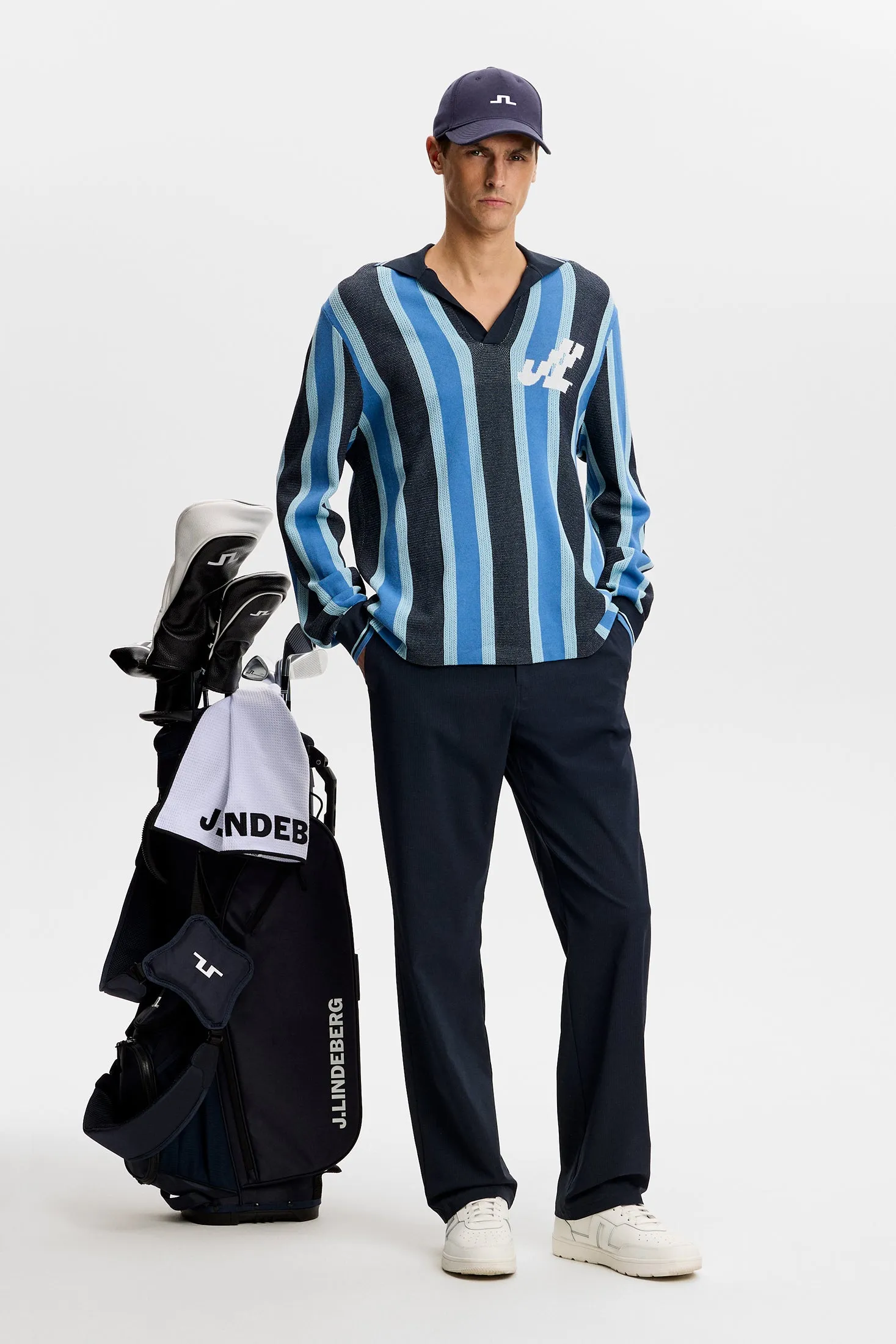 Silas Stripe Polo Knit / JL Navy sold by J. Lindeberg product image thumbnail 4