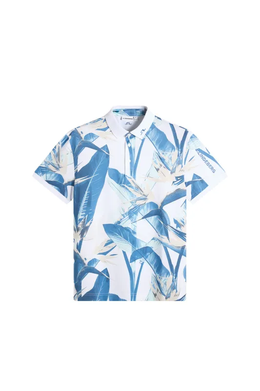 Tour Tech Print Polo / Paradise Skylight M sold by J. Lindeberg