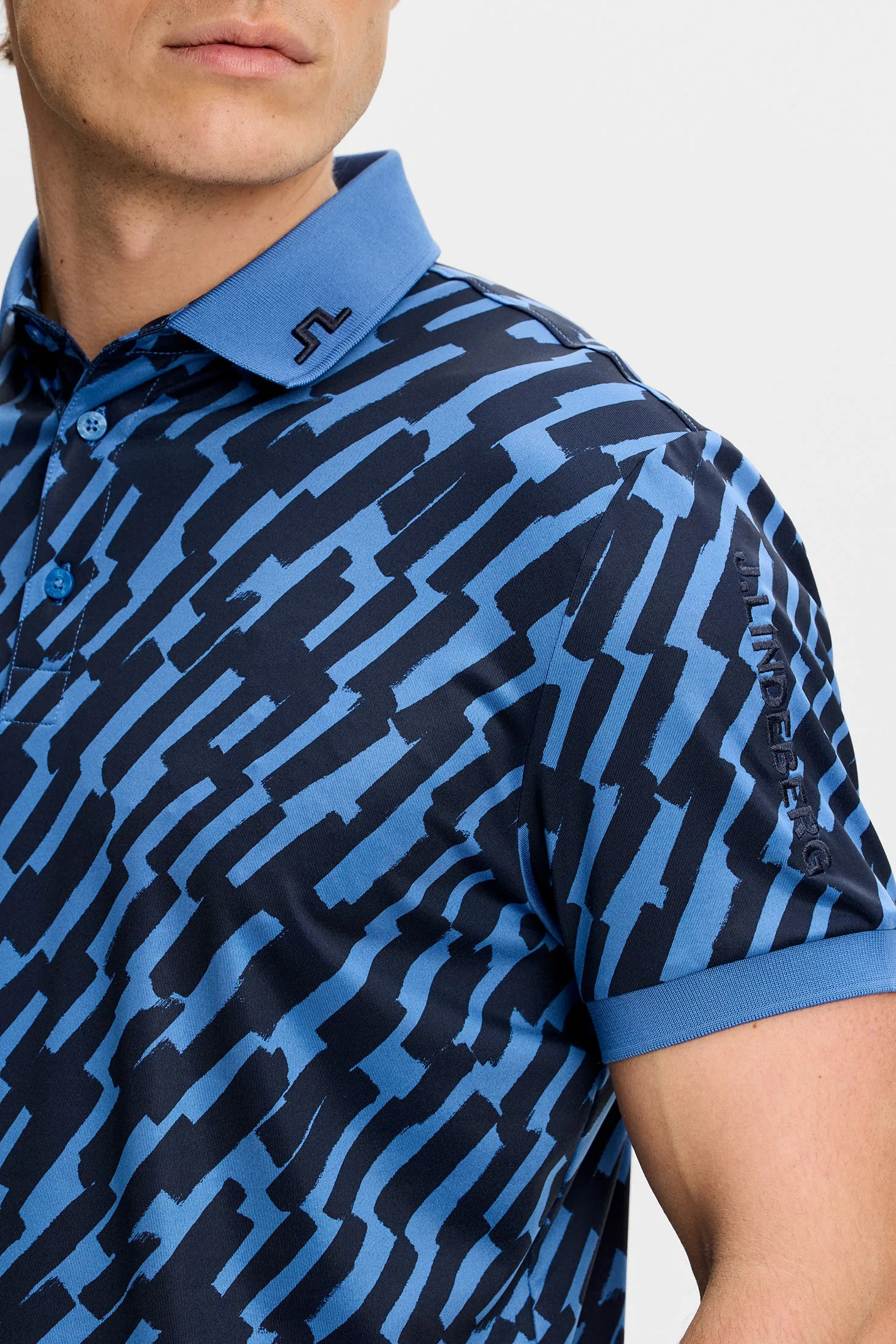 Tour Tech Print Polo / Oak Federal M sold by J. Lindeberg product image thumbnail 5
