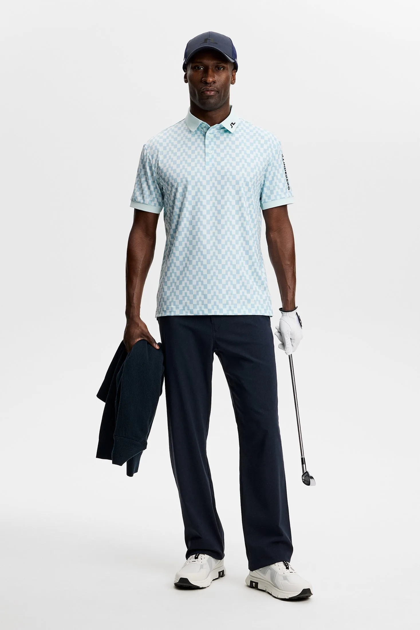 Tour Tech Print Polo / Bridge Stack Skylight M sold by J. Lindeberg product image thumbnail 4
