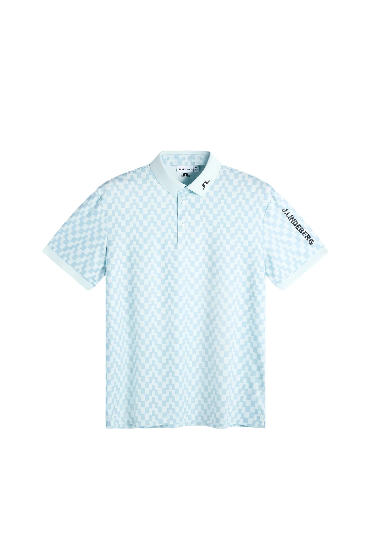 Tour Tech Print Polo / Bridge Stack Skylight M sold by J. Lindeberg