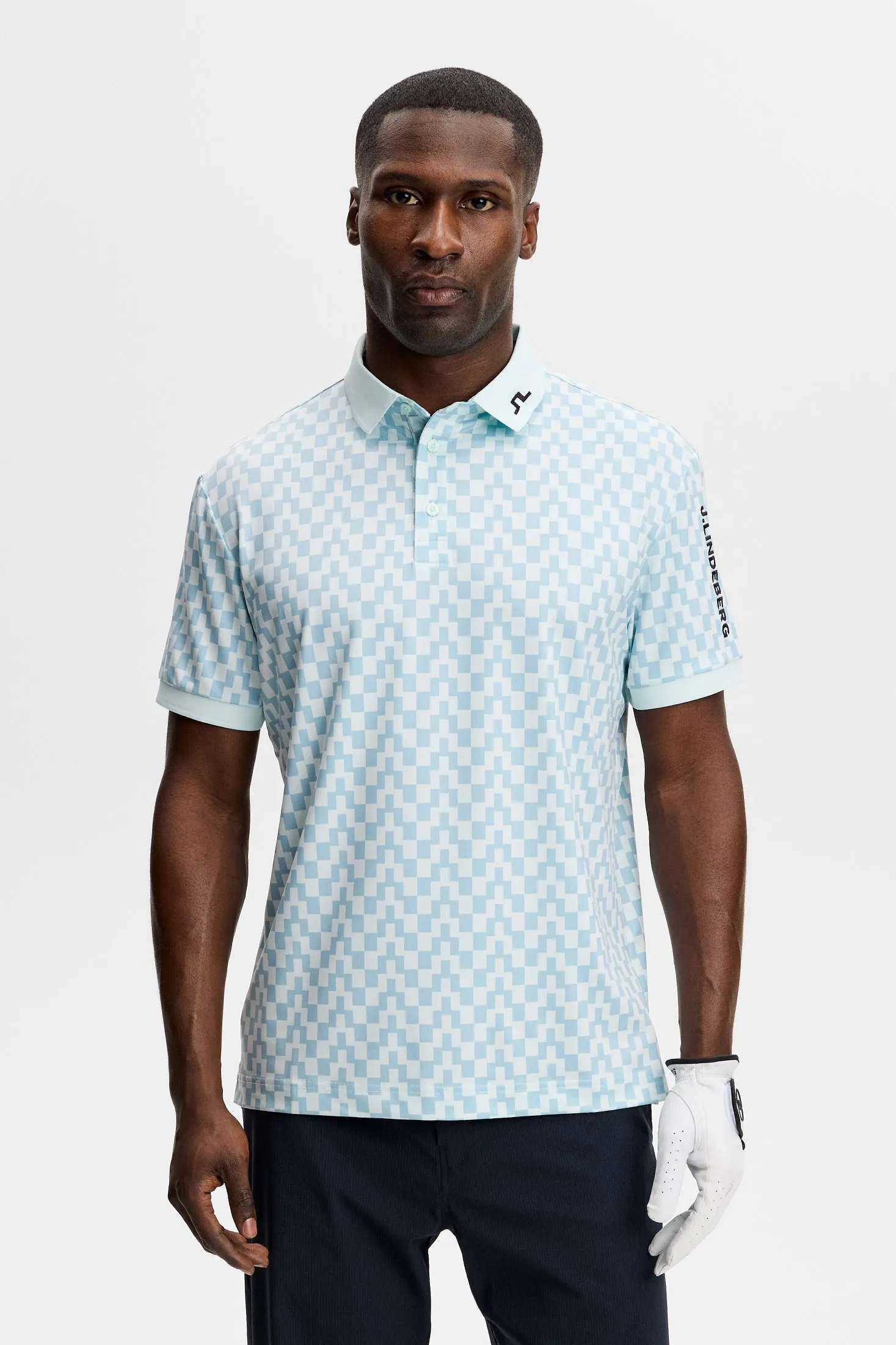 Tour Tech Print Polo / Bridge Stack Skylight M sold by J. Lindeberg product image thumbnail 2