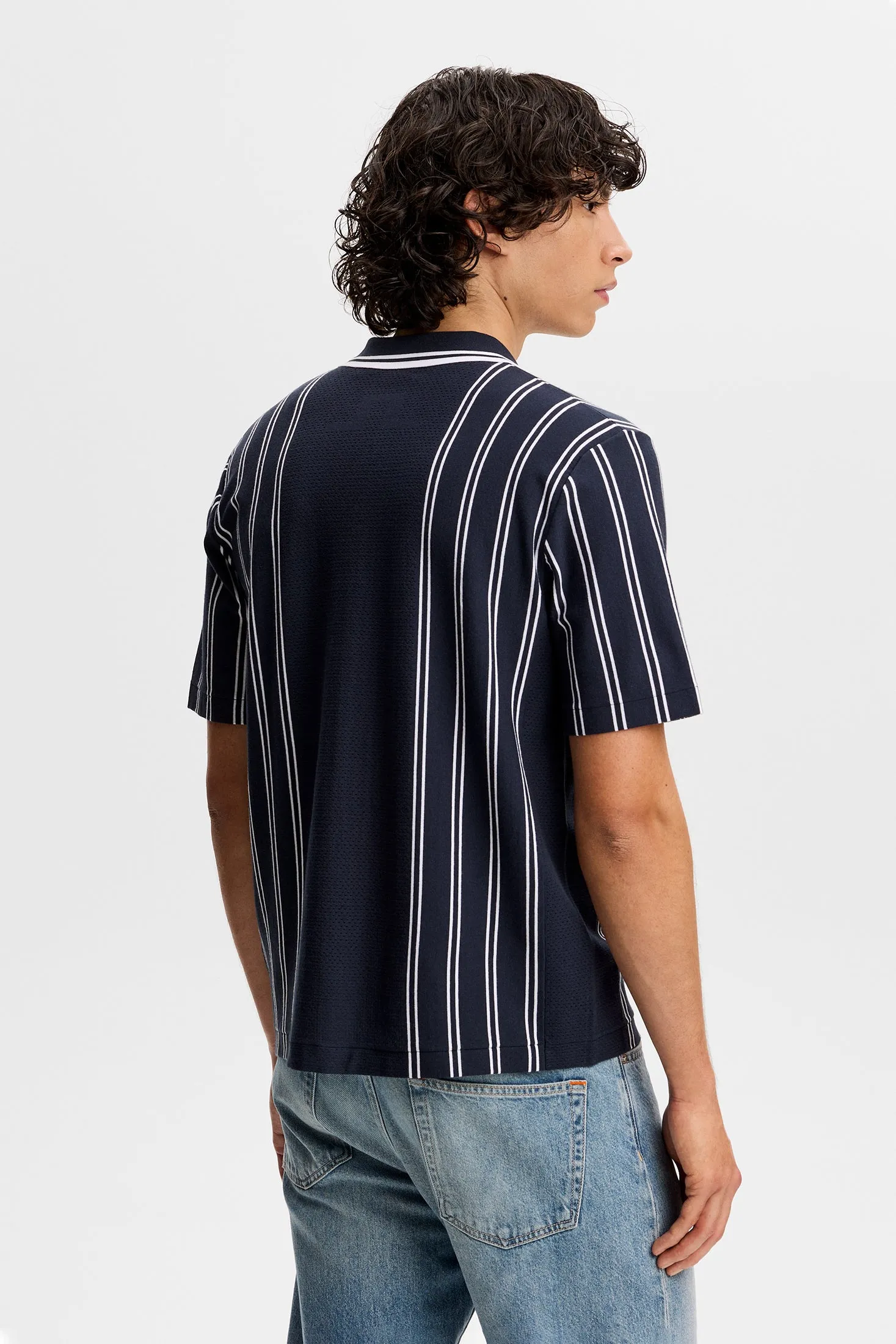 Rue Knit SS Shirt / JL Navy sold by J. Lindeberg product image thumbnail 4