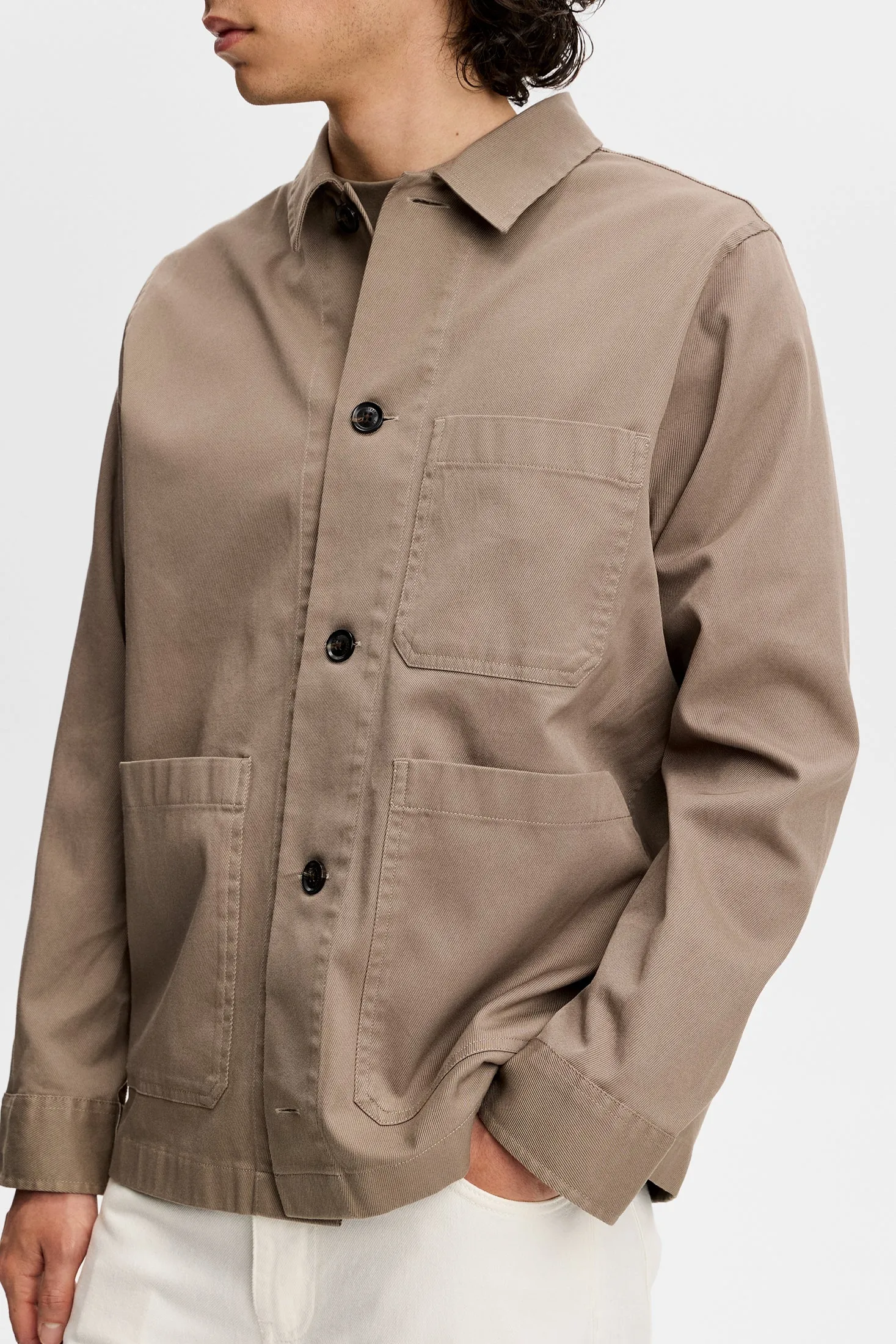 Easton Cotton Overshirt / Brindle sold by J. Lindeberg product image thumbnail 4