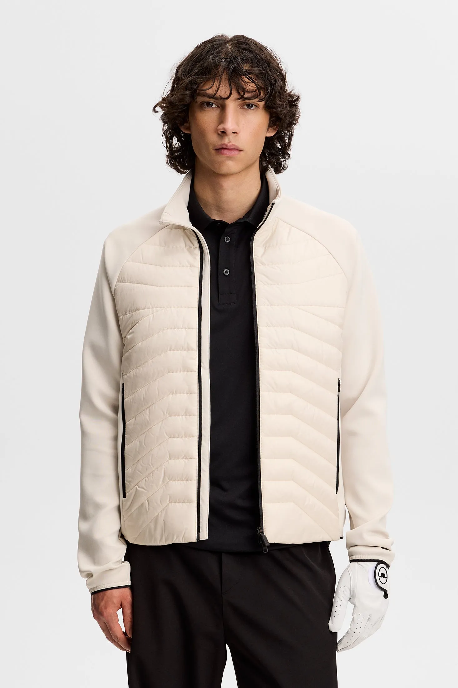 Heyden Quilt Hybrid Jacket / Moonbeam sold by J. Lindeberg