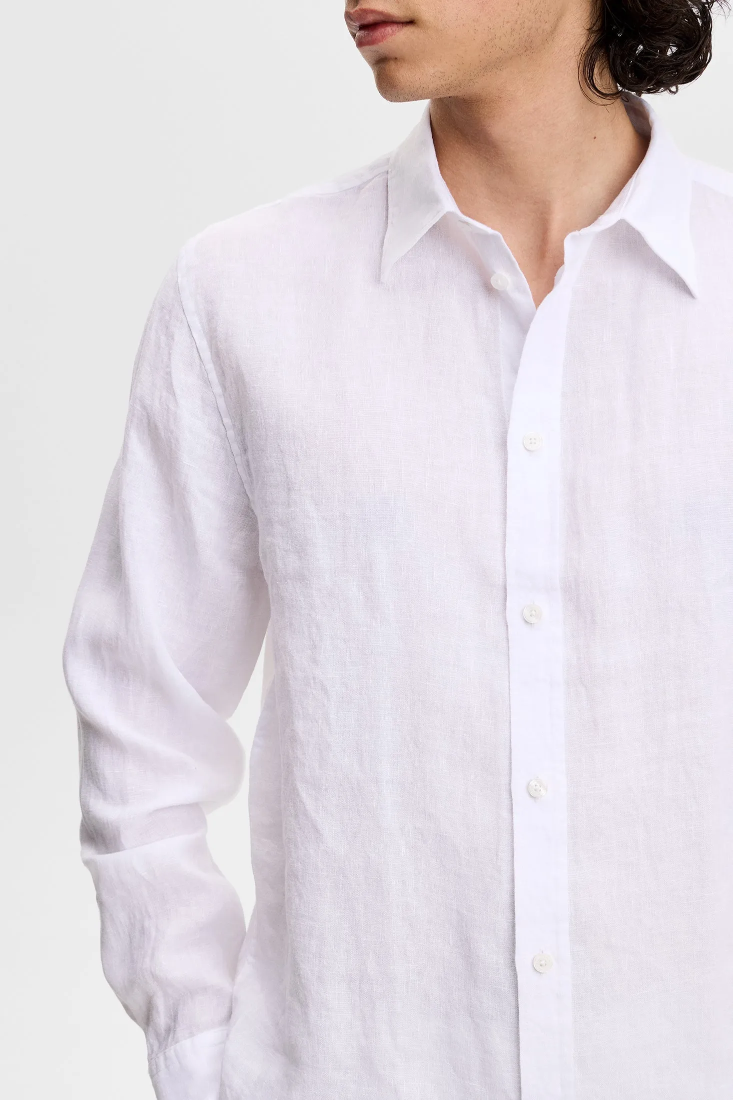 Zachary Clean Linen Shirt / White sold by J. Lindeberg product image thumbnail 4