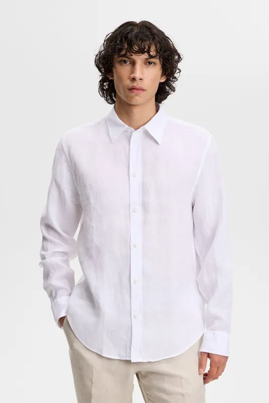 Zachary Clean Linen Shirt / White made by J. Lindeberg