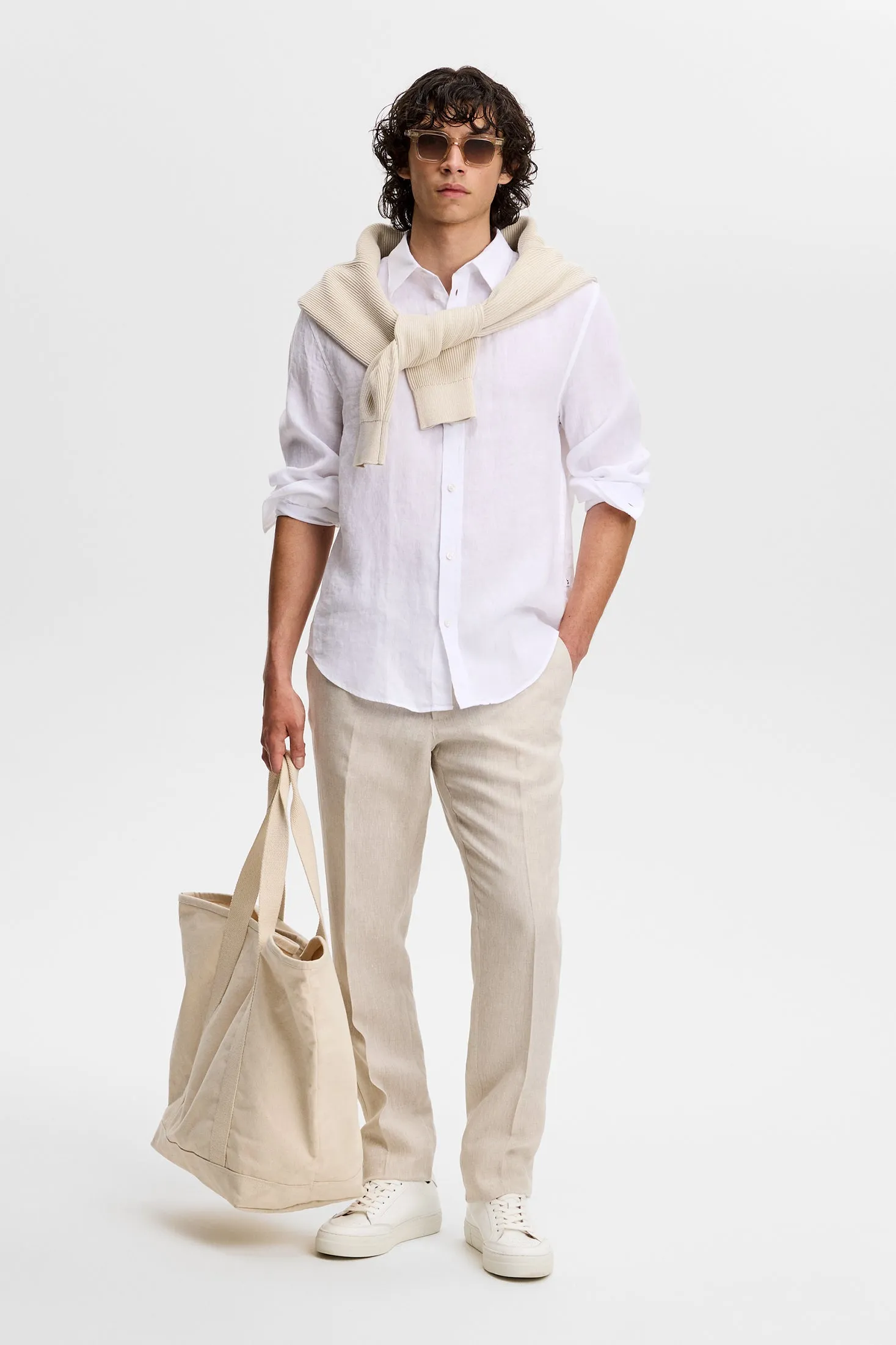 Zachary Clean Linen Shirt / White sold by J. Lindeberg product image thumbnail 3