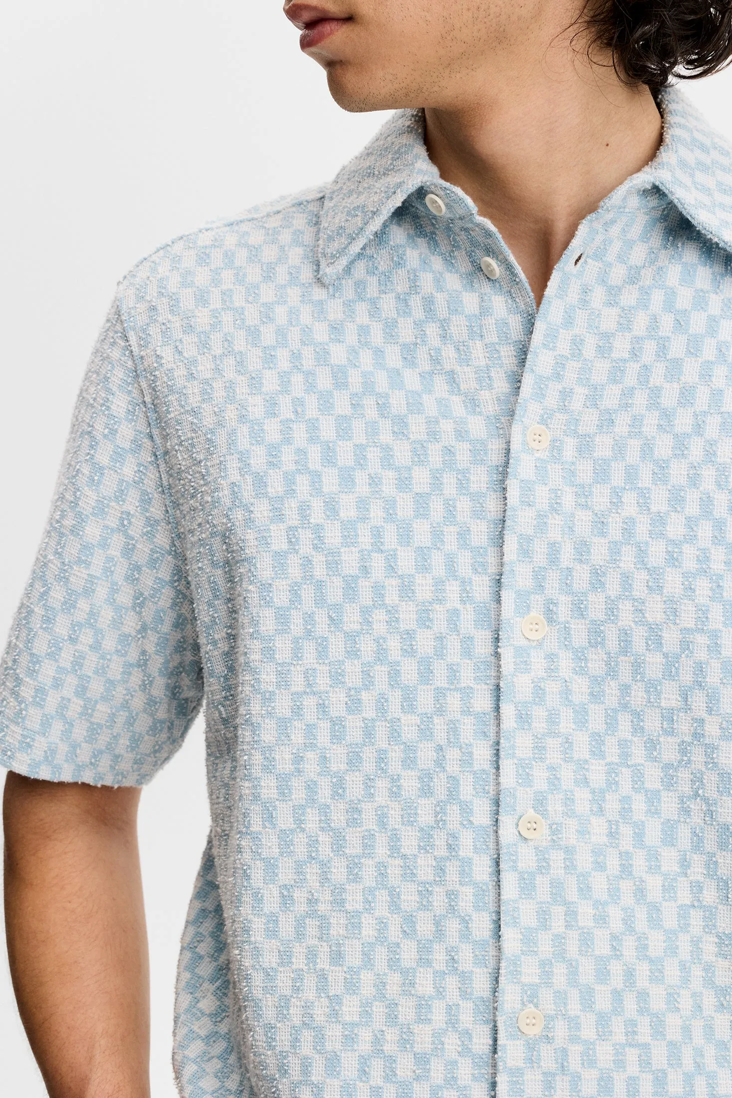 Torpa Jacquard Shirt / Moonbeam sold by J. Lindeberg product image thumbnail 5