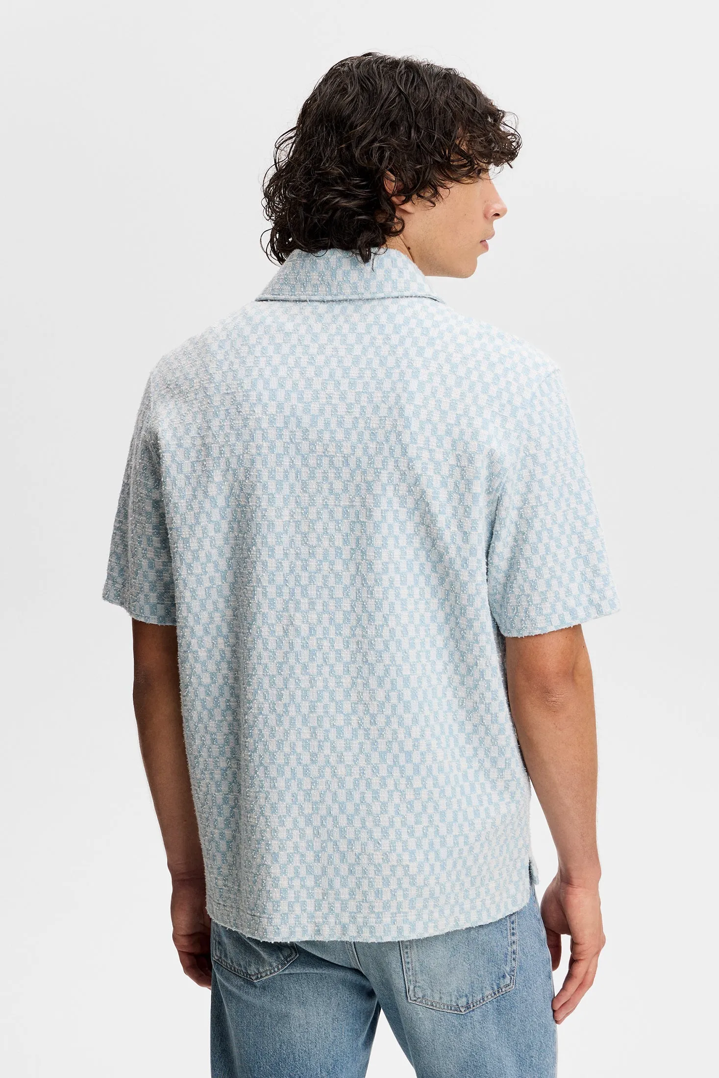Torpa Jacquard Shirt / Moonbeam sold by J. Lindeberg product image thumbnail 3