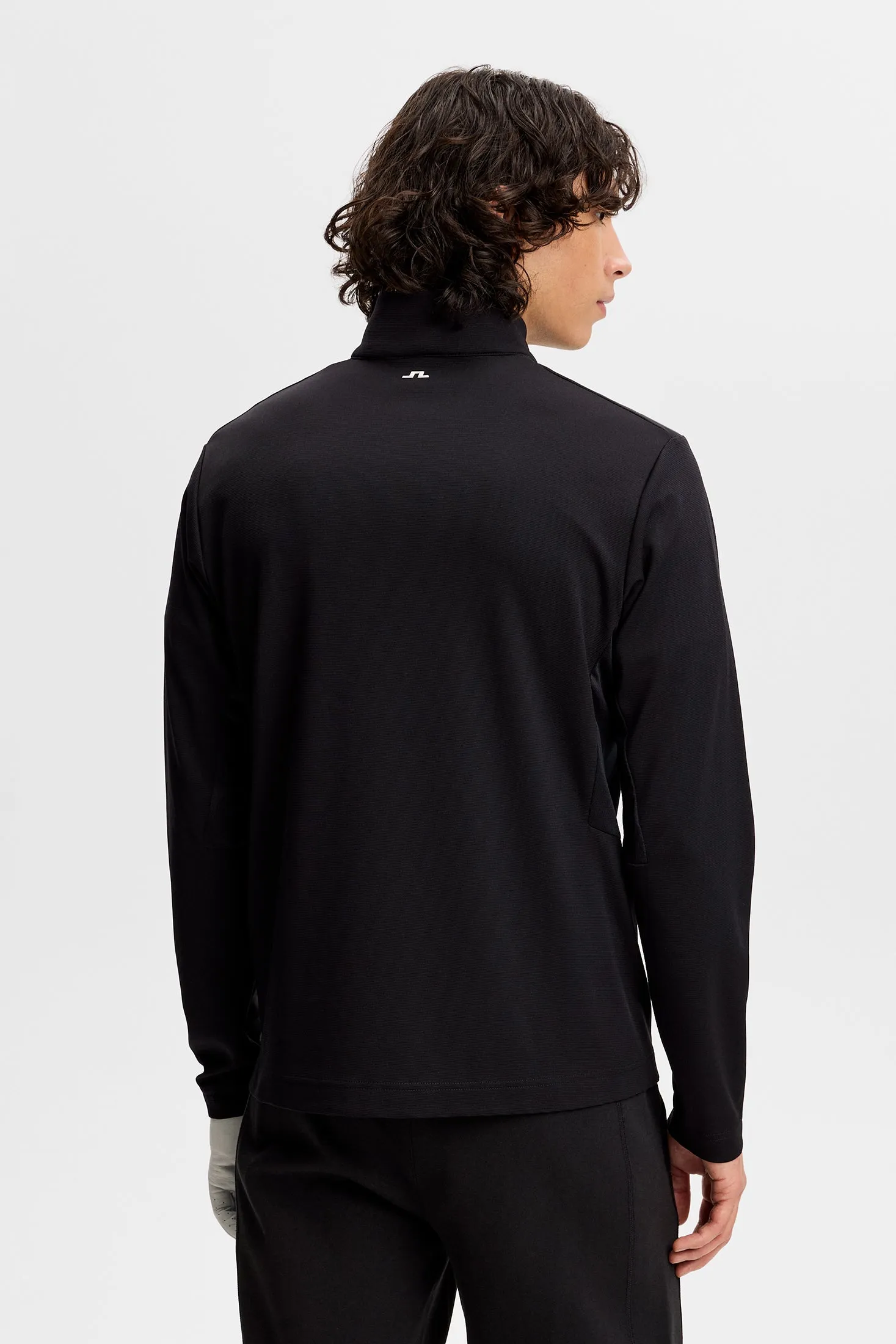 Leon Quarter Zip Mid Layer / Black sold by J. Lindeberg product image thumbnail 2