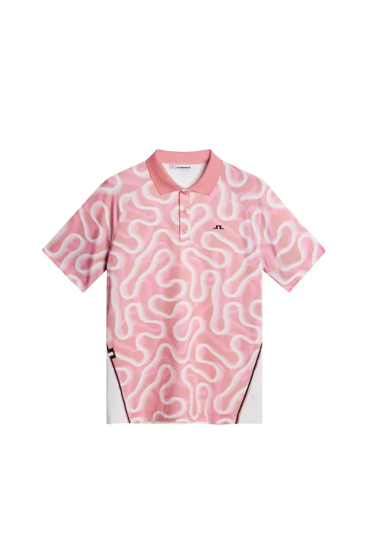 Paul Print Polo / Rally Flamingo M sold by J. Lindeberg