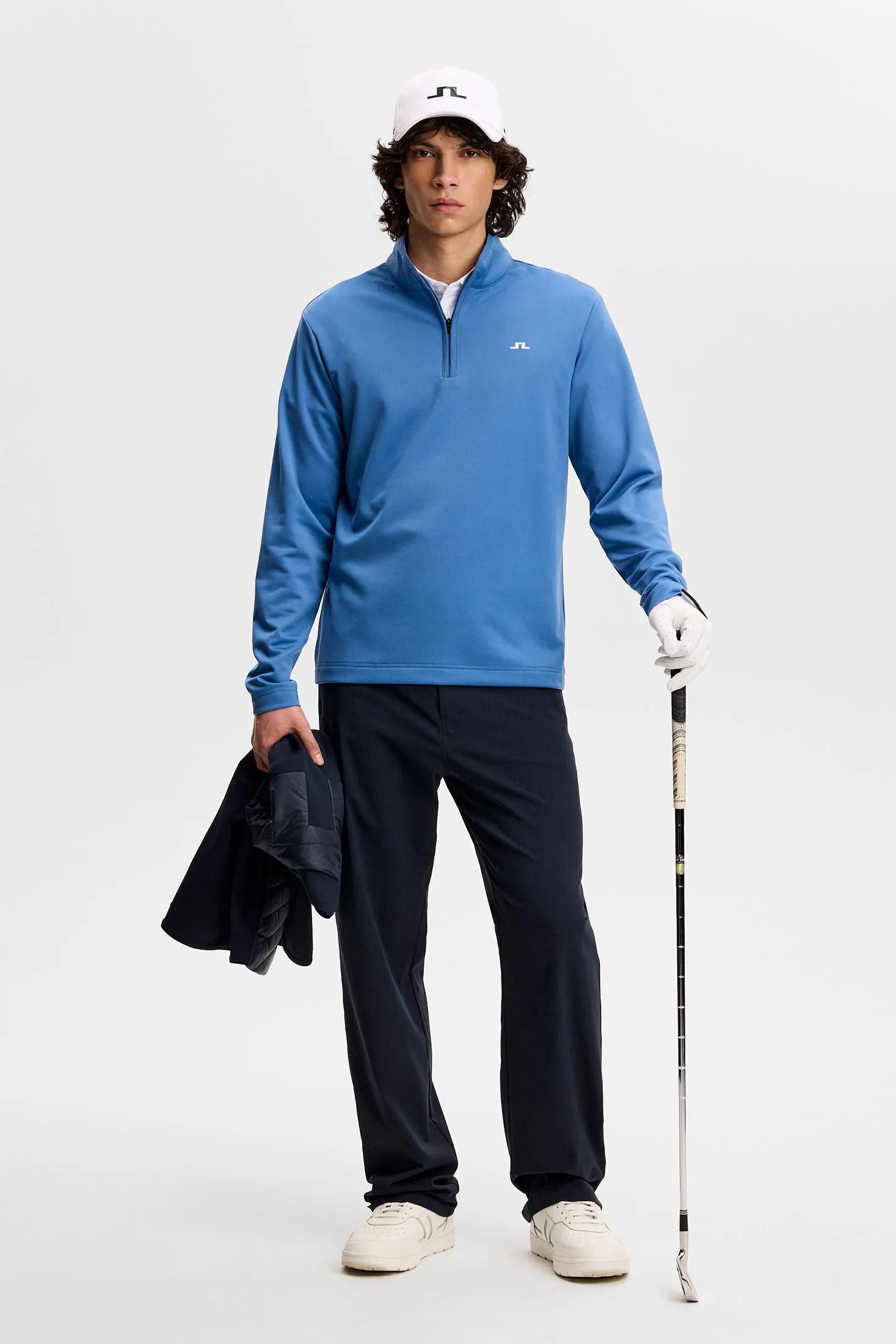 Clide Quarter Zip Mid Layer / Federal Blue sold by J. Lindeberg product image thumbnail 3