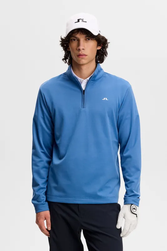 Clide Quarter Zip Mid Layer / Federal Blue sold by J. Lindeberg