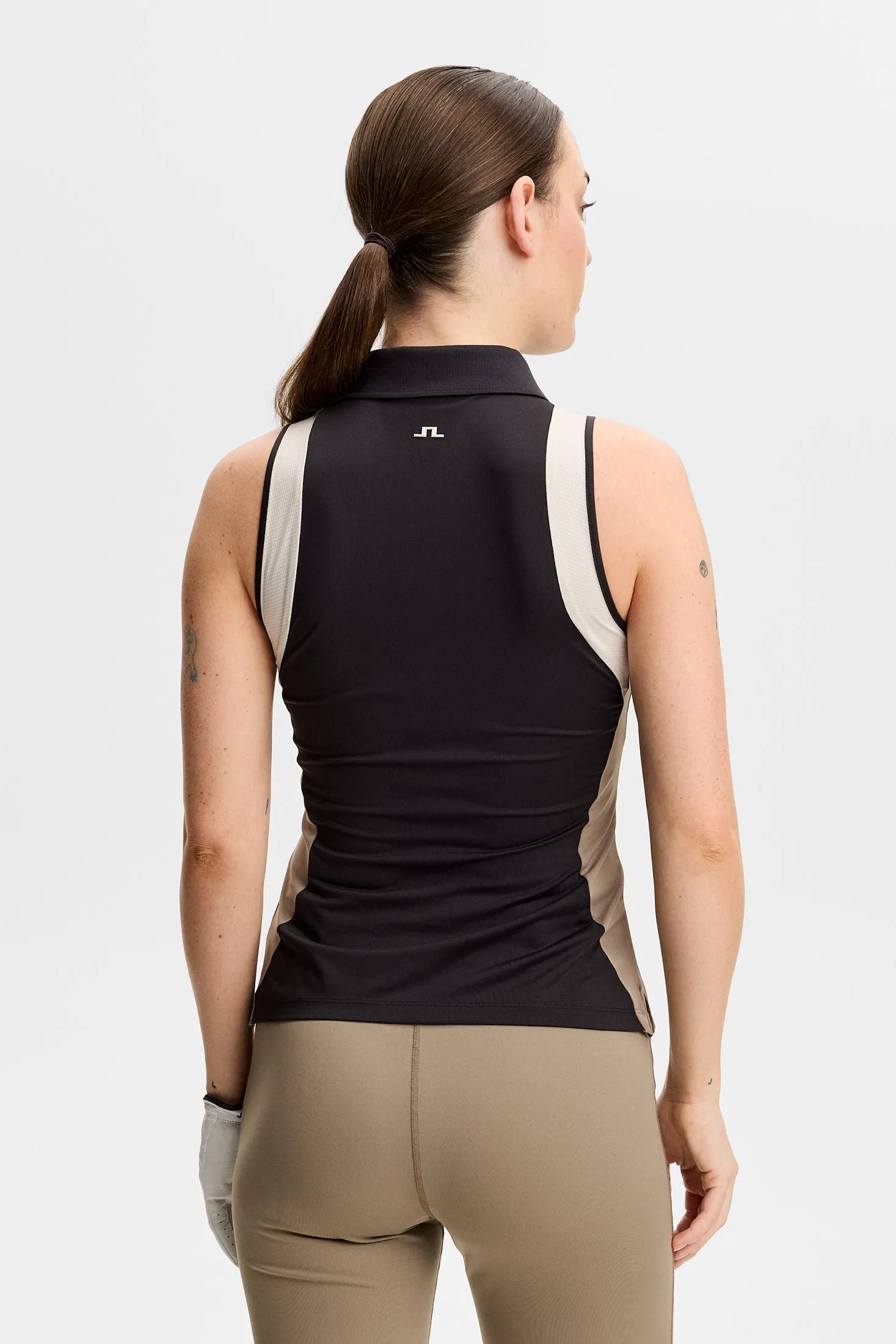 Krissi Sleeveless Polo / Black sold by J. Lindeberg product image thumbnail 3