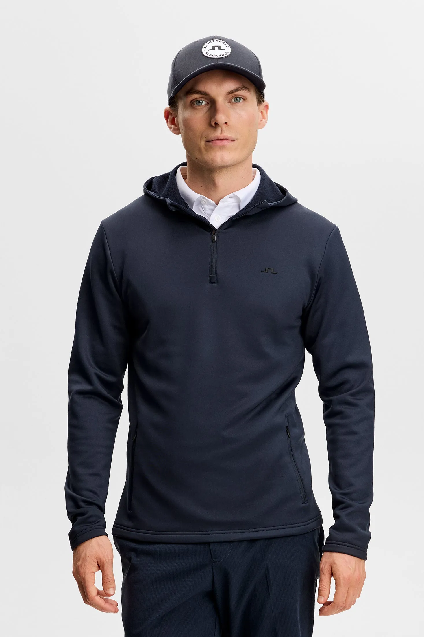 Aerial Quarter Zip Hood / JL Navy sold by J. Lindeberg product image thumbnail 2