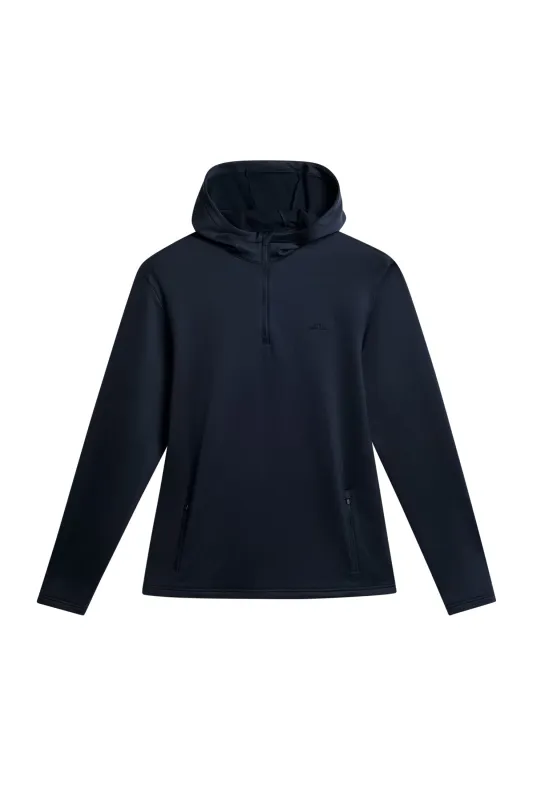 Aerial Quarter Zip Hood / JL Navy sold by J. Lindeberg