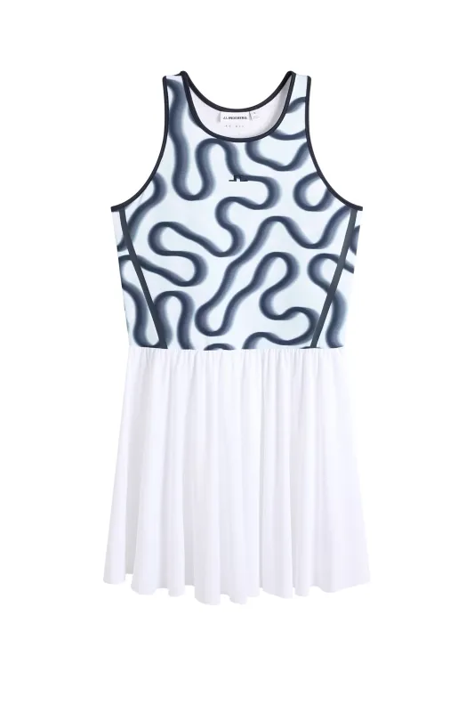Sabrina Print Dress / Rally Skylight M made by J. Lindeberg