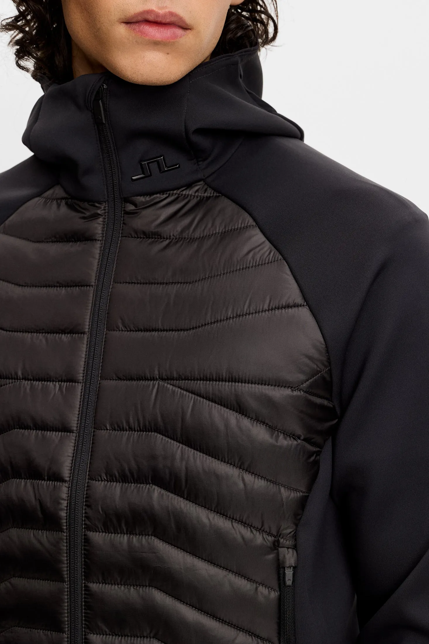 Heyden Quilt Hybrid Hood / Black sold by J. Lindeberg product image thumbnail 4