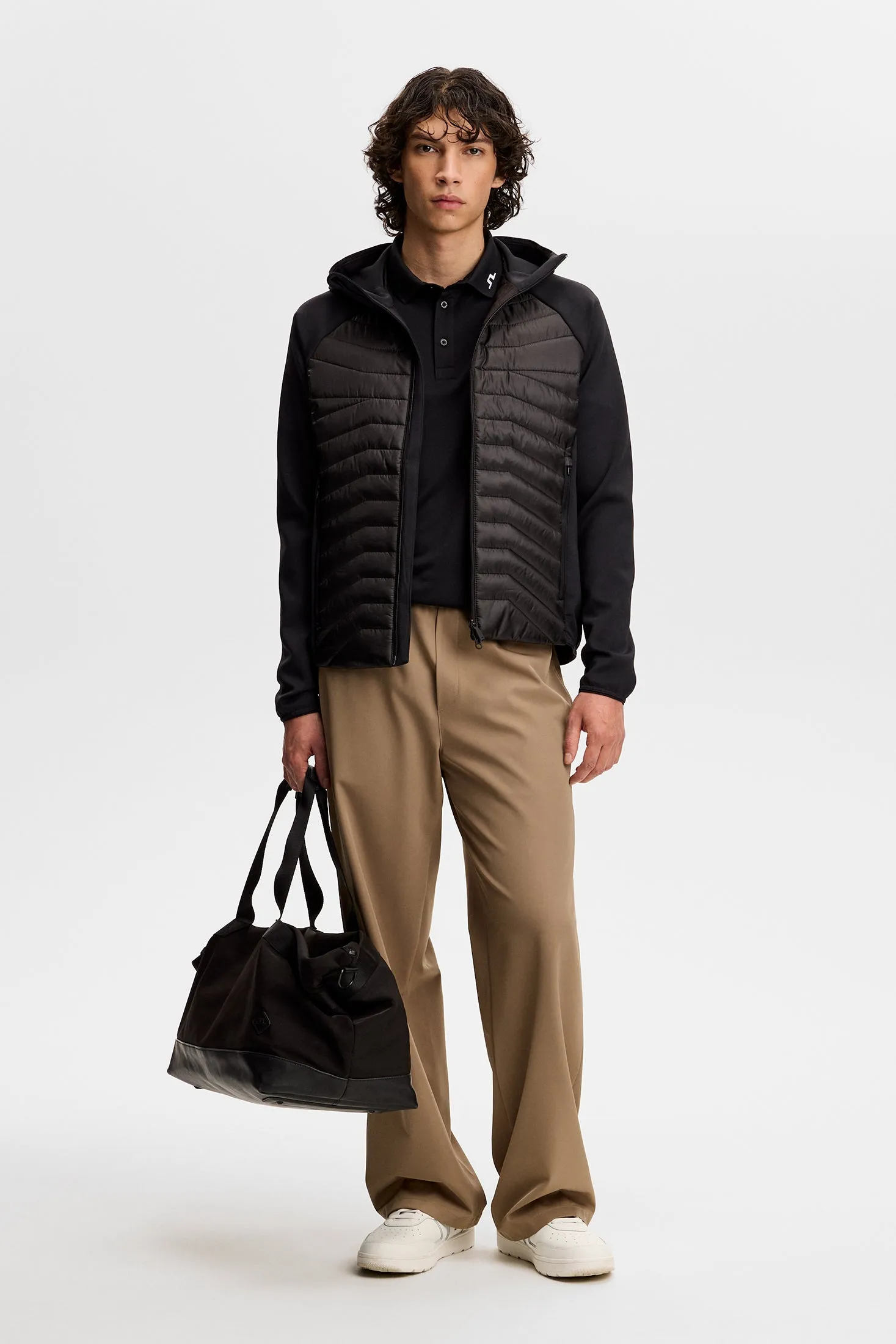 Heyden Quilt Hybrid Hood / Black sold by J. Lindeberg product image thumbnail 3