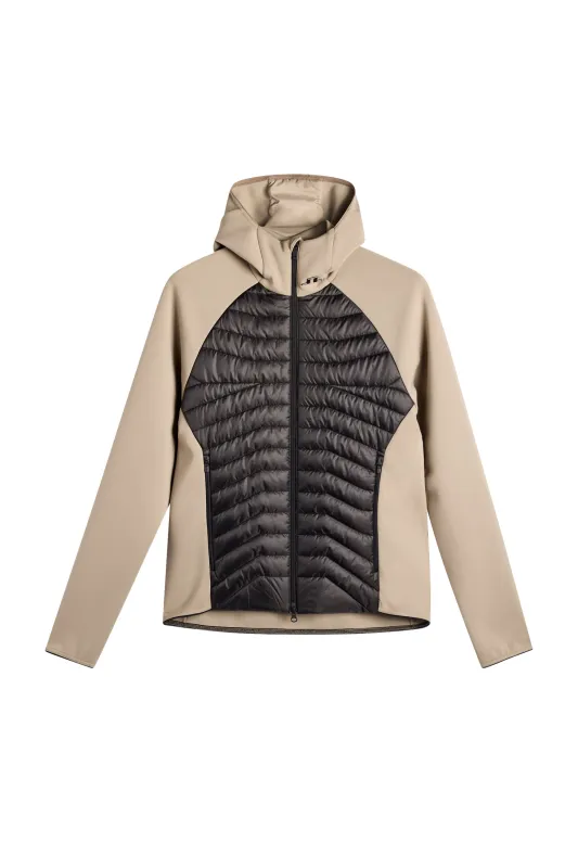 Heyden Quilt Hybrid Hood / Brindle sold by J. Lindeberg