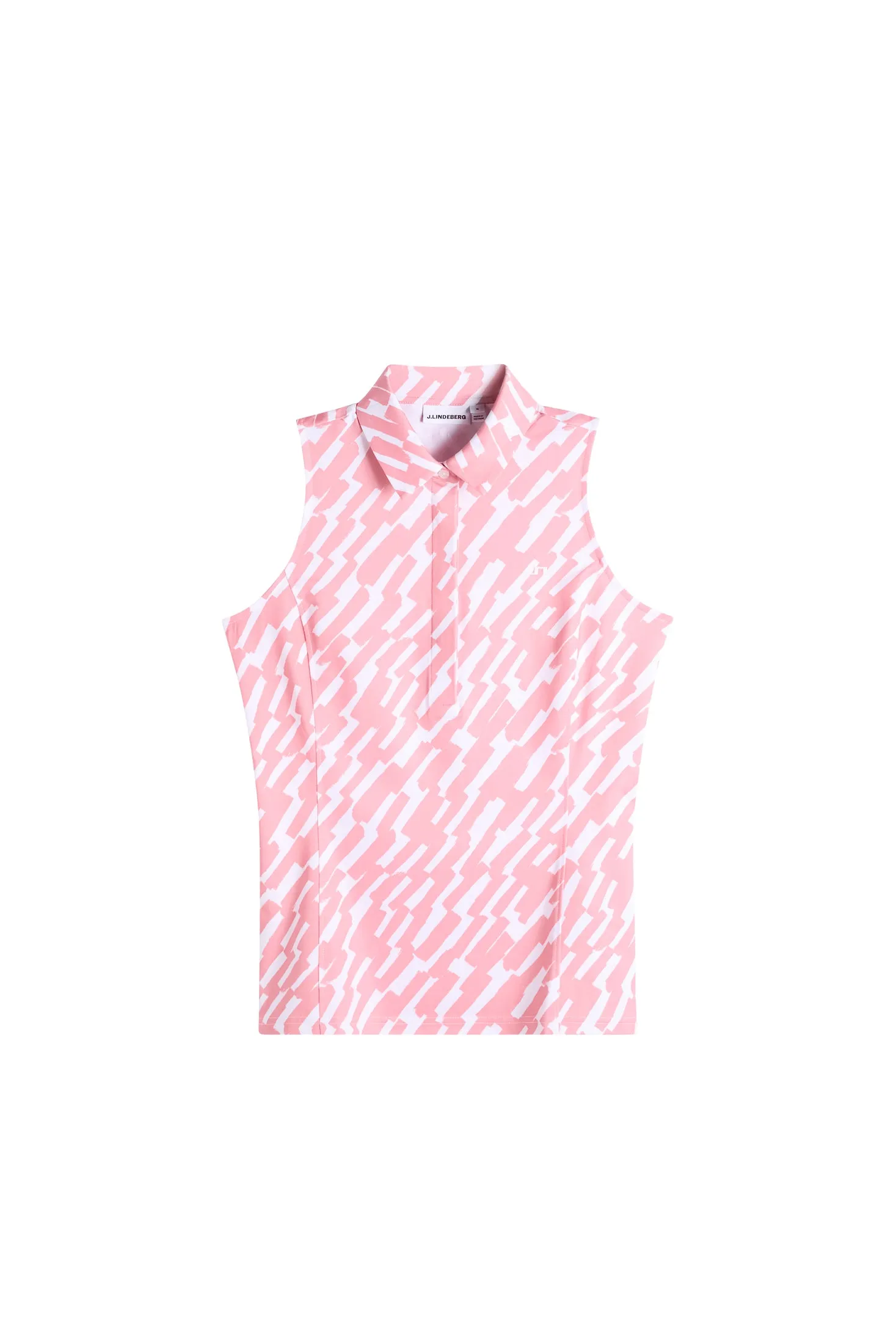 Dena Print Sleeveless Polo / Oak Flamingo M sold by J. Lindeberg