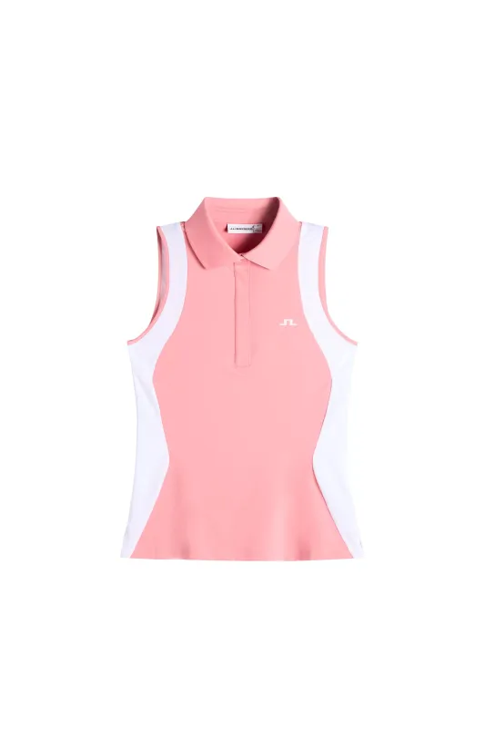 Krissi Sleeveless Polo / Flamingo Plume sold by J. Lindeberg