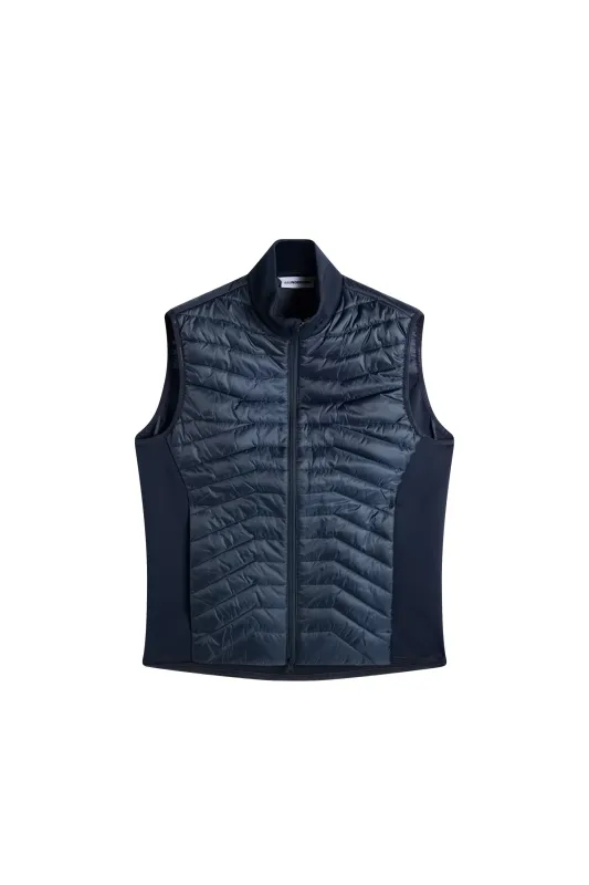 Heyden Quilt Hybrid Vest / JL Navy made by J. Lindeberg