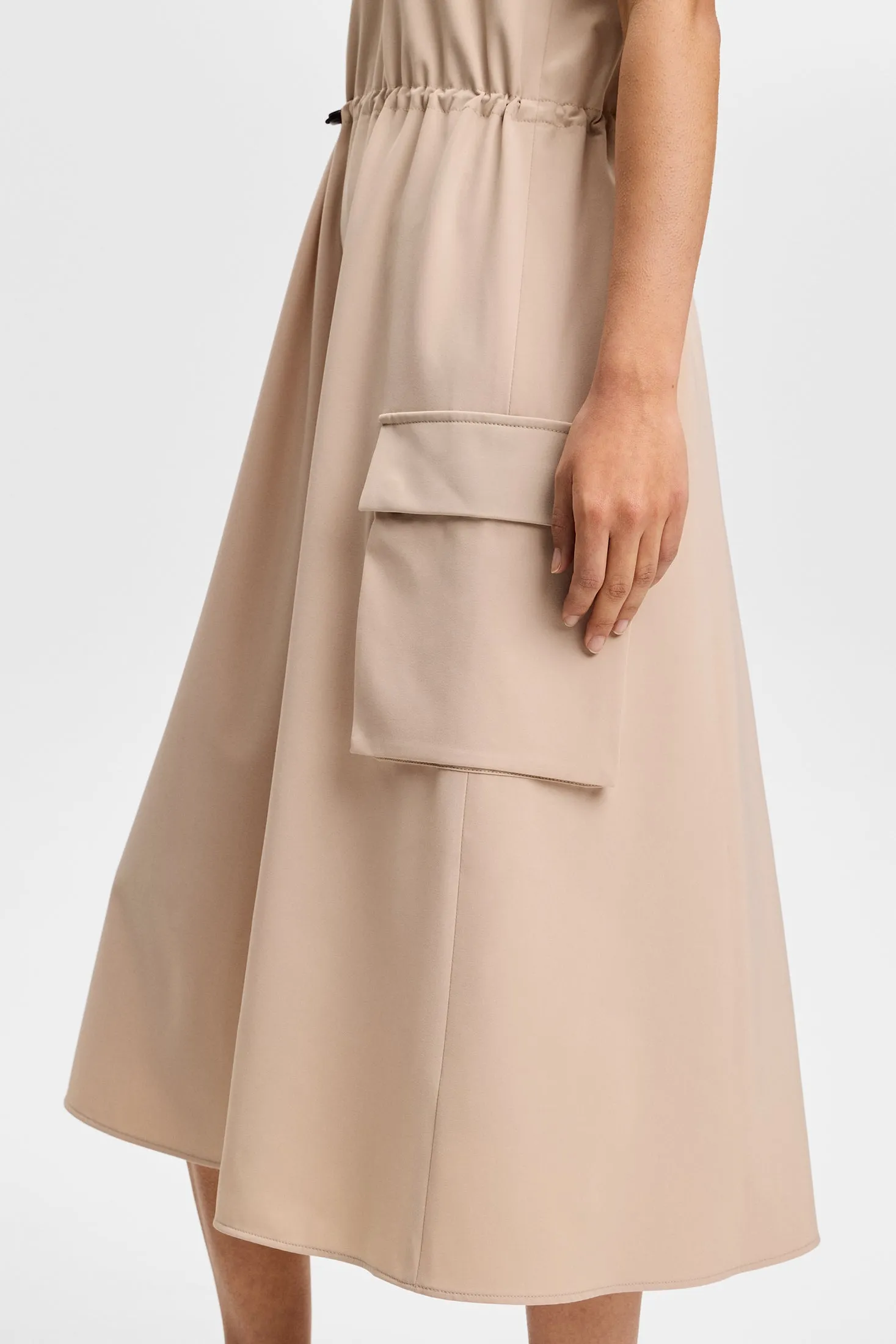 Merina Drape Dress / Moonbeam sold by J. Lindeberg product image thumbnail 5
