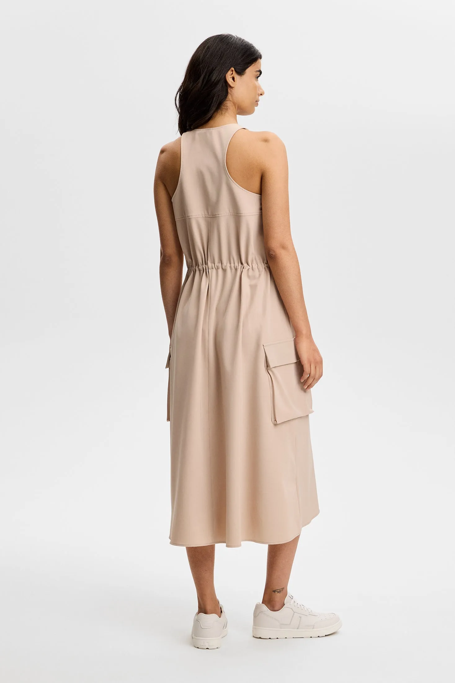 Merina Drape Dress / Moonbeam sold by J. Lindeberg product image thumbnail 2