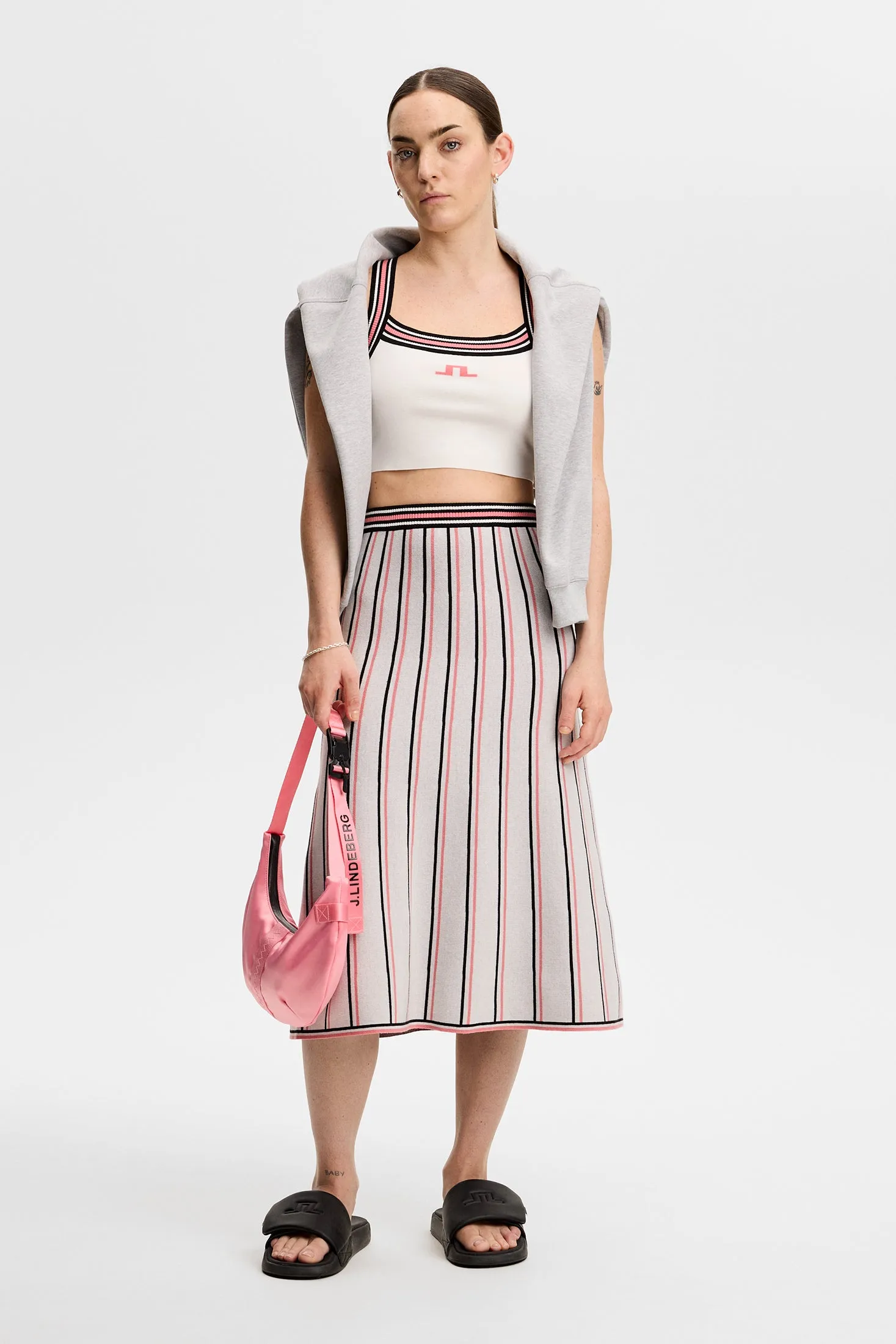 Nori Knit Crop Top / White sold by J. Lindeberg product image thumbnail 4