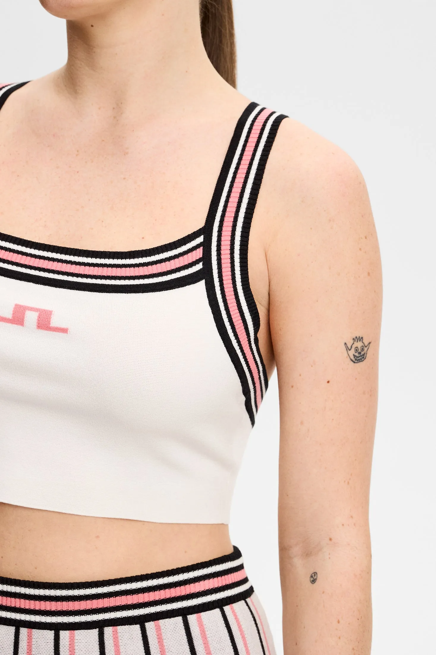 Nori Knit Crop Top / White sold by J. Lindeberg product image thumbnail 5