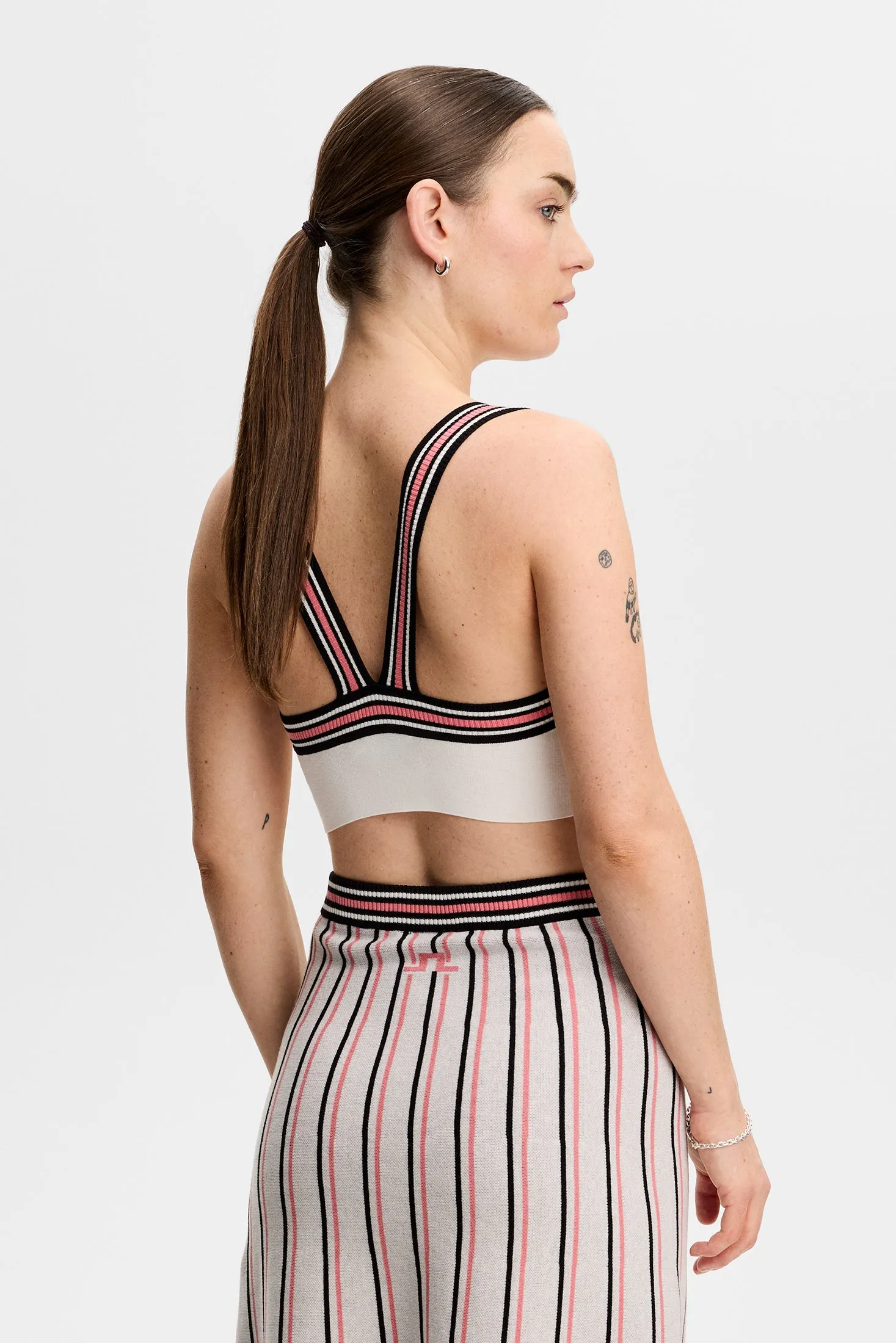 Nori Knit Crop Top / White sold by J. Lindeberg product image thumbnail 3