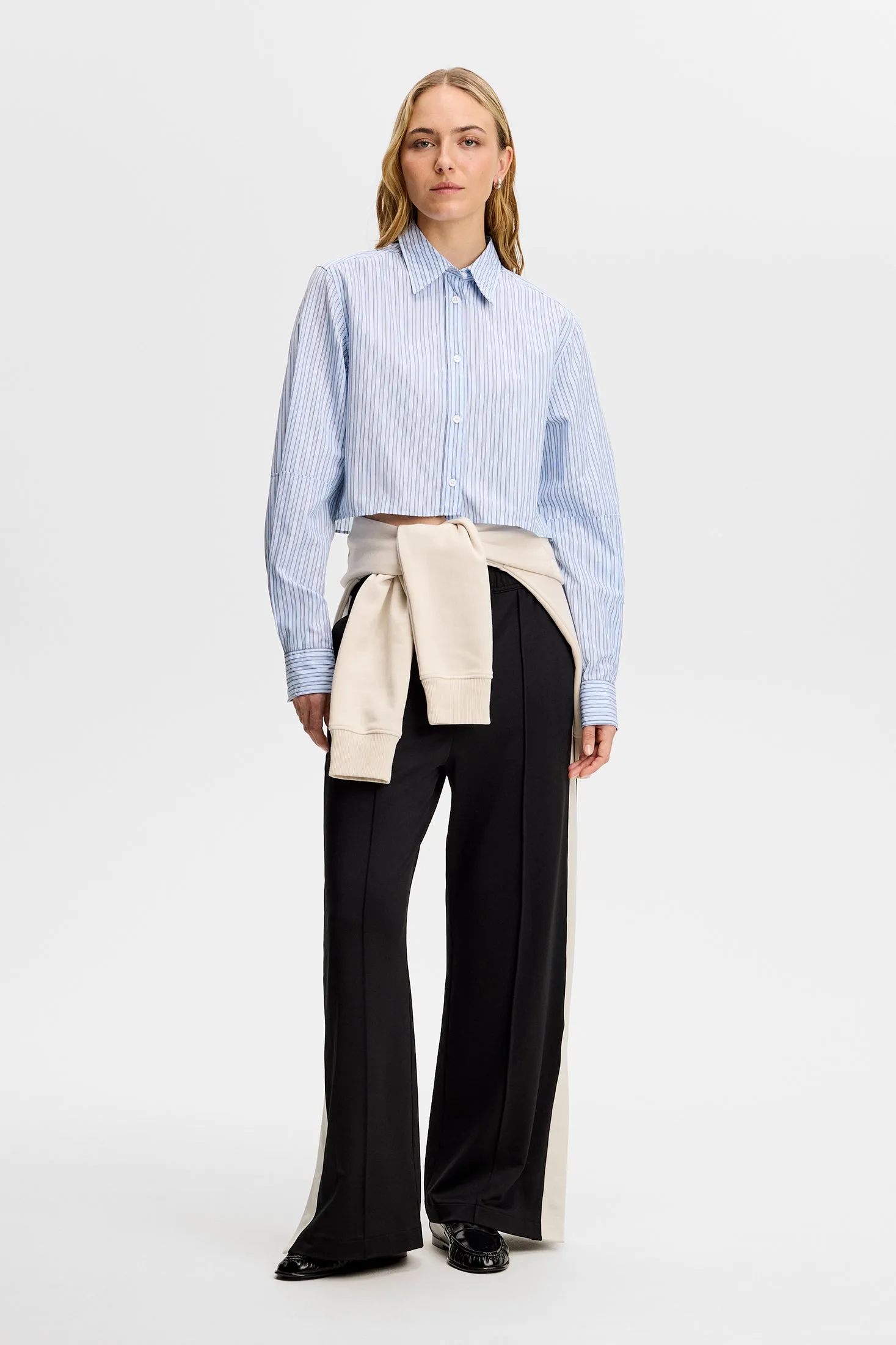 Jelina Cotton Stripe Shirt / Forget-Me-Not sold by J. Lindeberg product image thumbnail 5